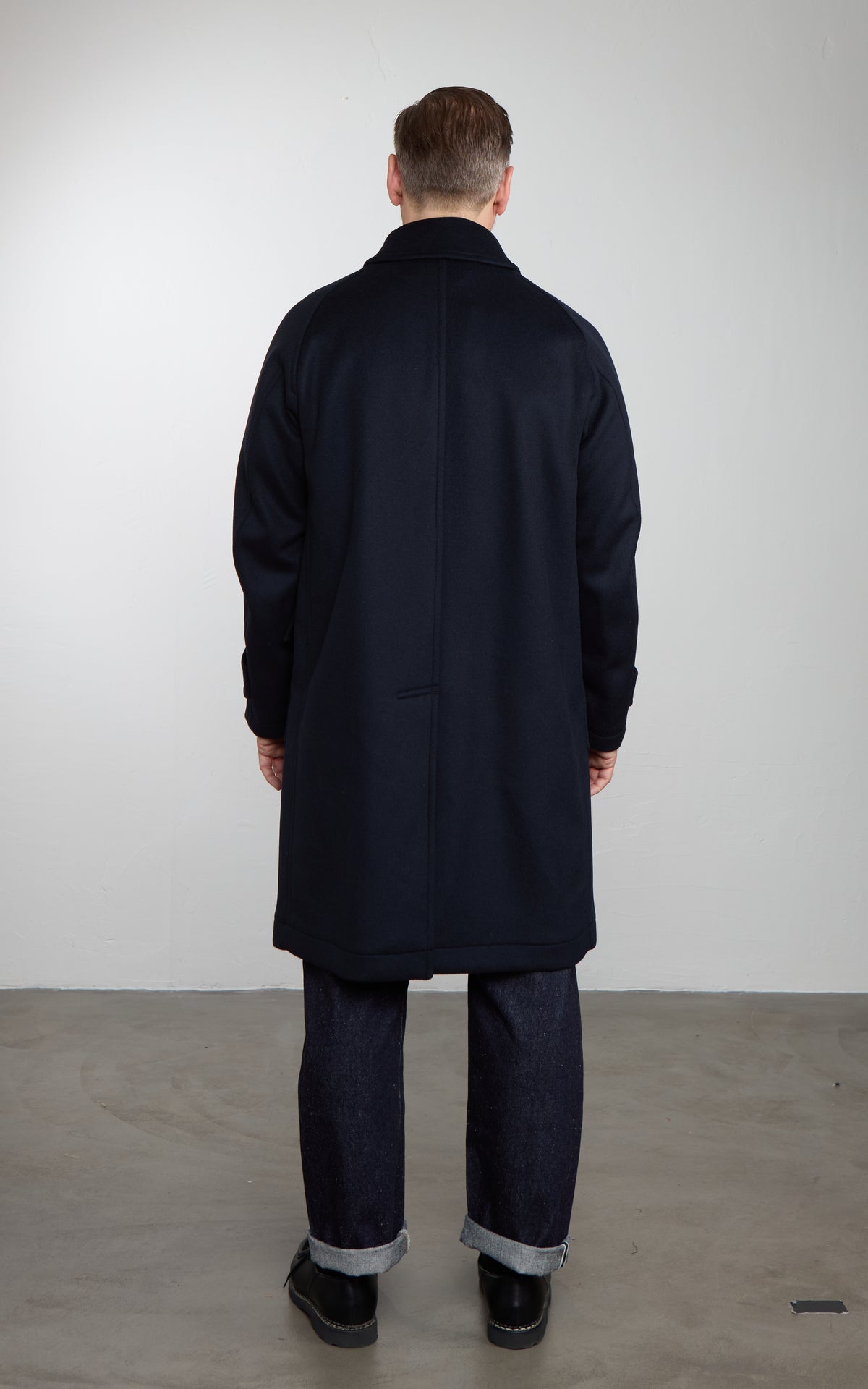 Kaptain Sunshine Traveller Coat Wool Top Navy