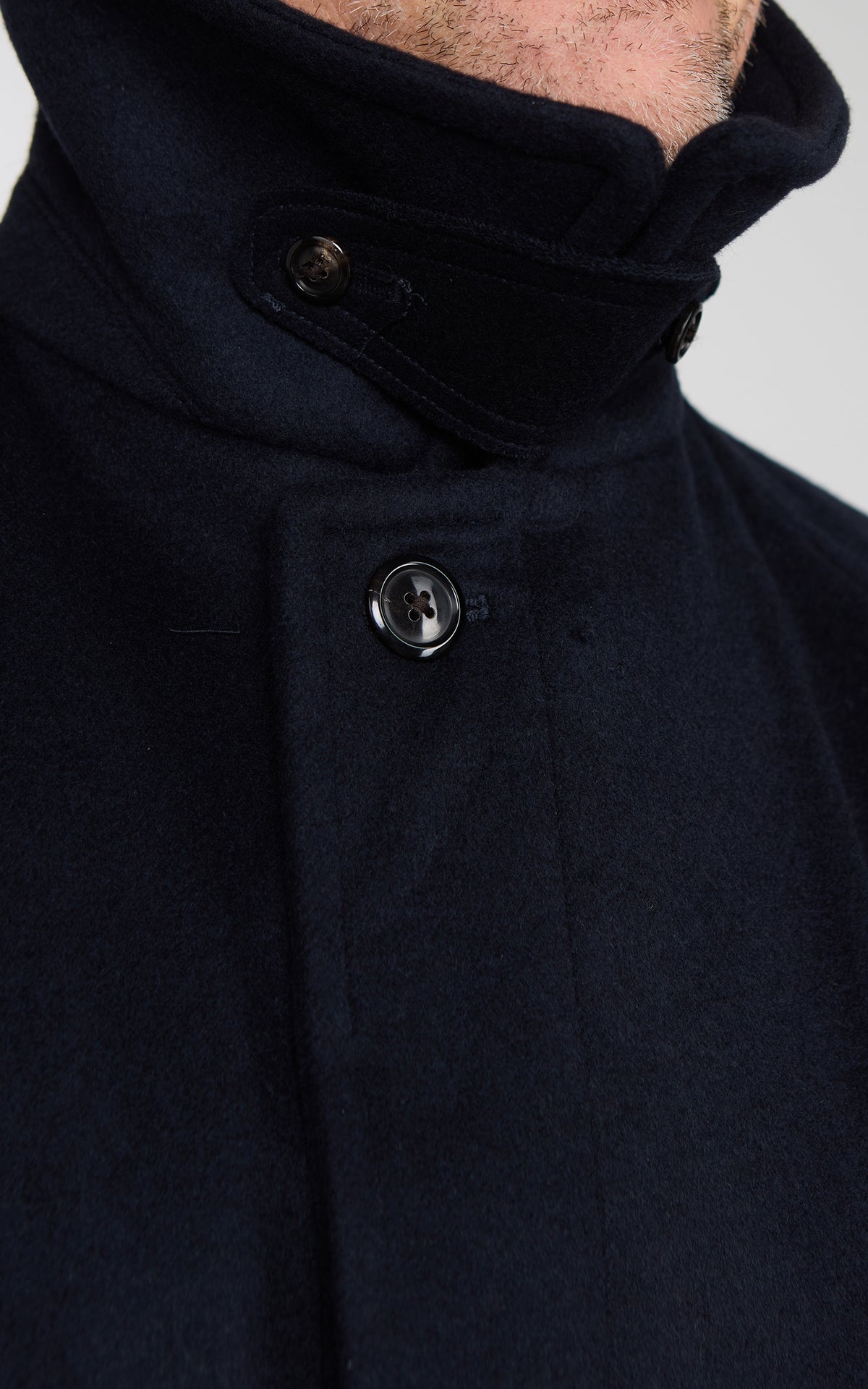 Kaptain Sunshine Traveller Coat Wool Top Navy