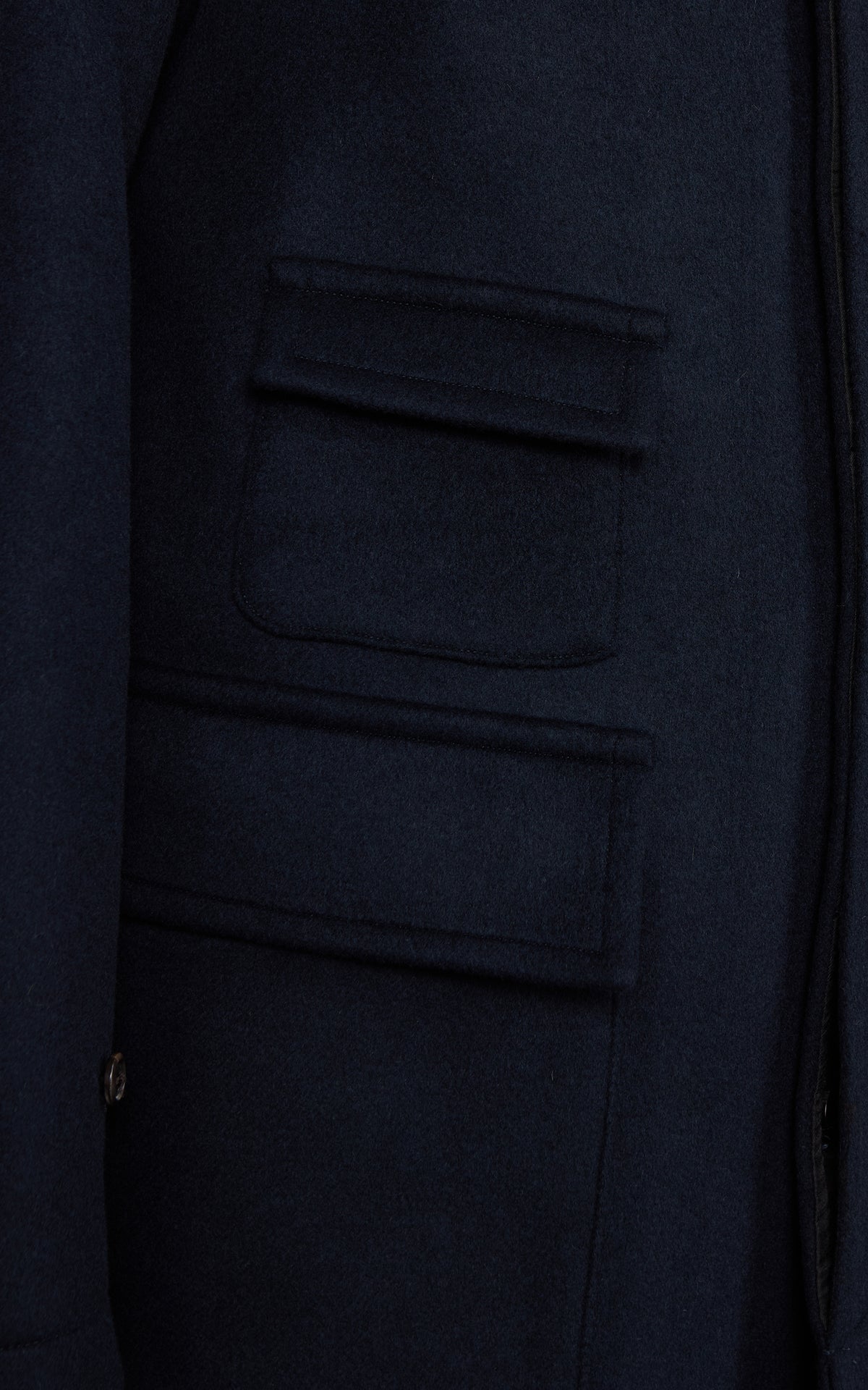 Kaptain Sunshine Traveller Coat Wool Top Navy