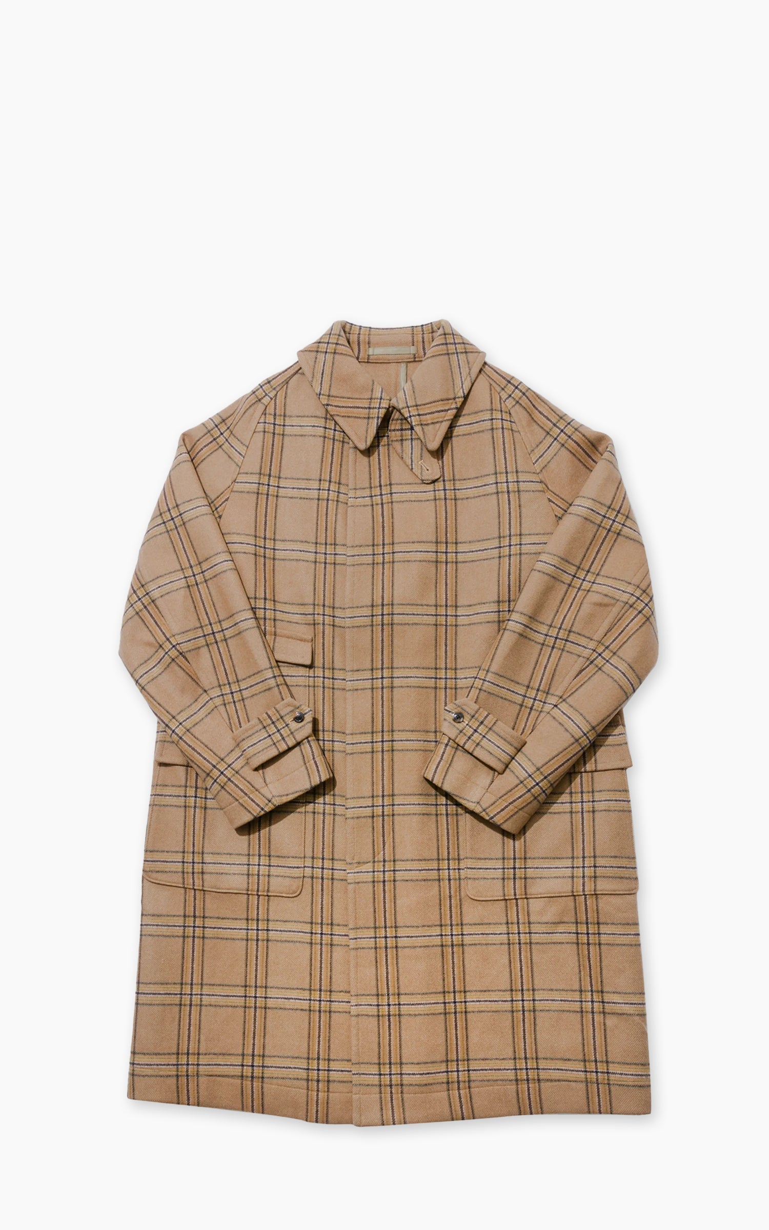 Traveller Coat Wool Plaid Beige