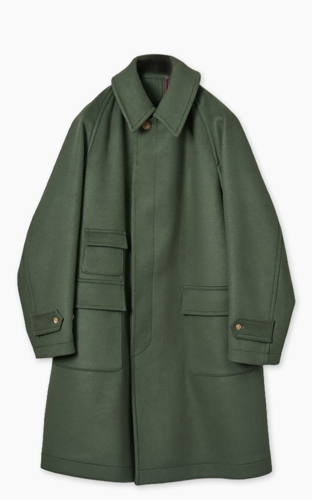 Kaptain Sunshine Traveller Coat Wool Top Green