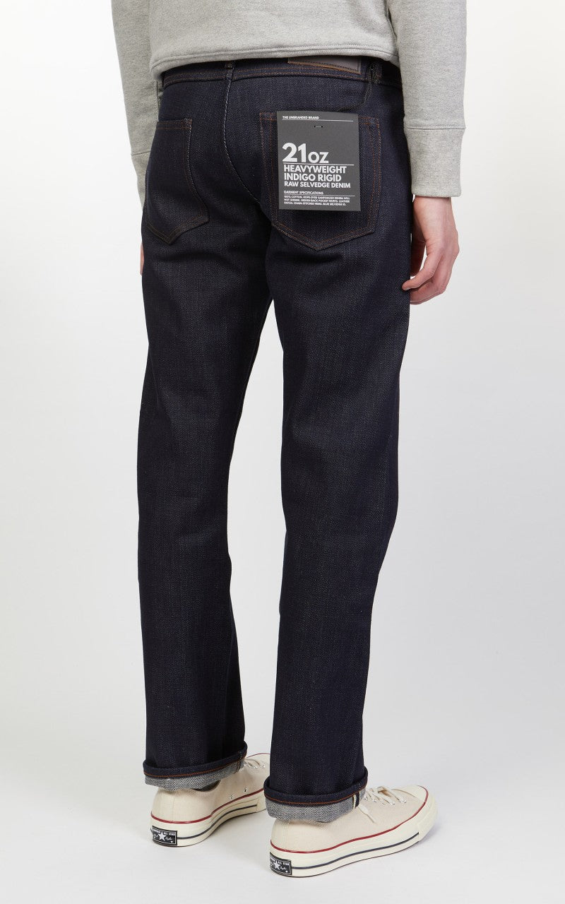 The Unbranded Brand UB321 Straight Fit Heavyweight Selvedge Indigo 21oz