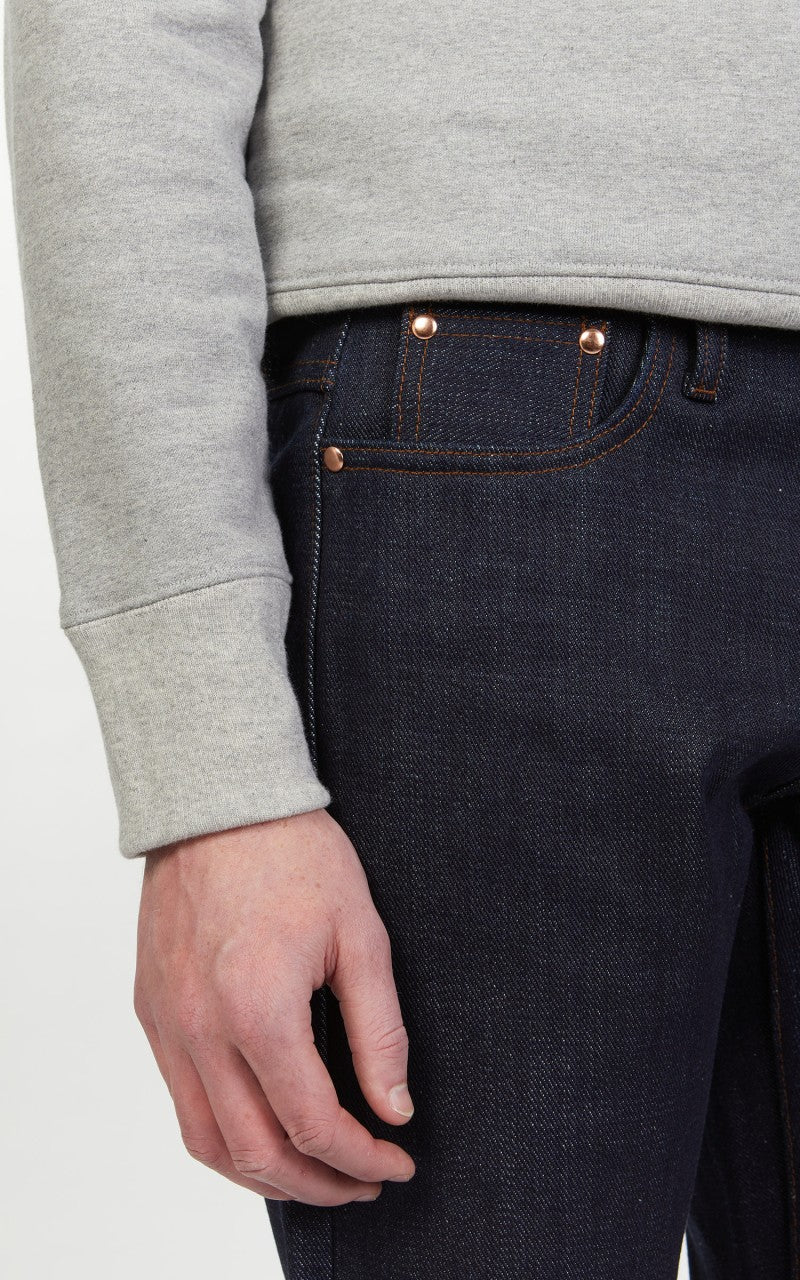 The Unbranded Brand UB321 Straight Fit Heavyweight Selvedge Indigo 21oz