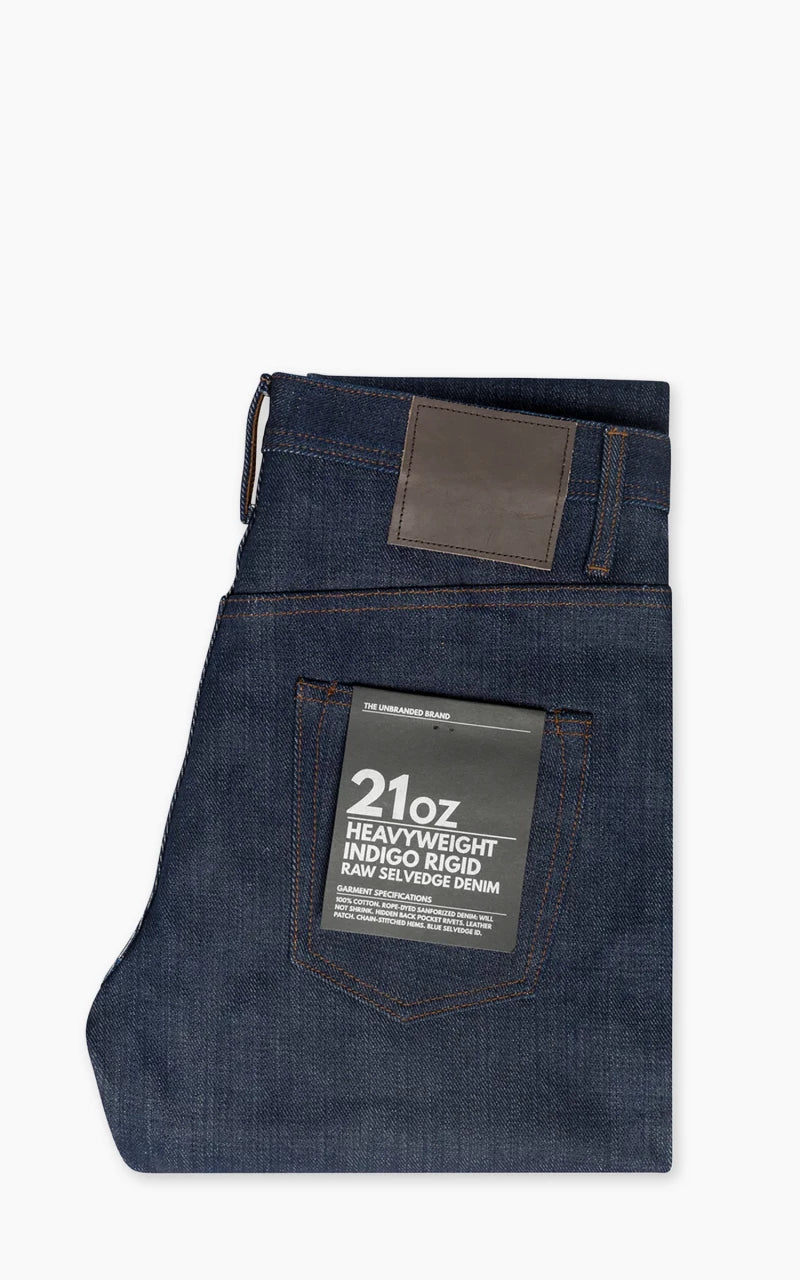 The Unbranded Brand UB621 Relaxed Fit Heavyweight Selvedge Indigo 21oz
