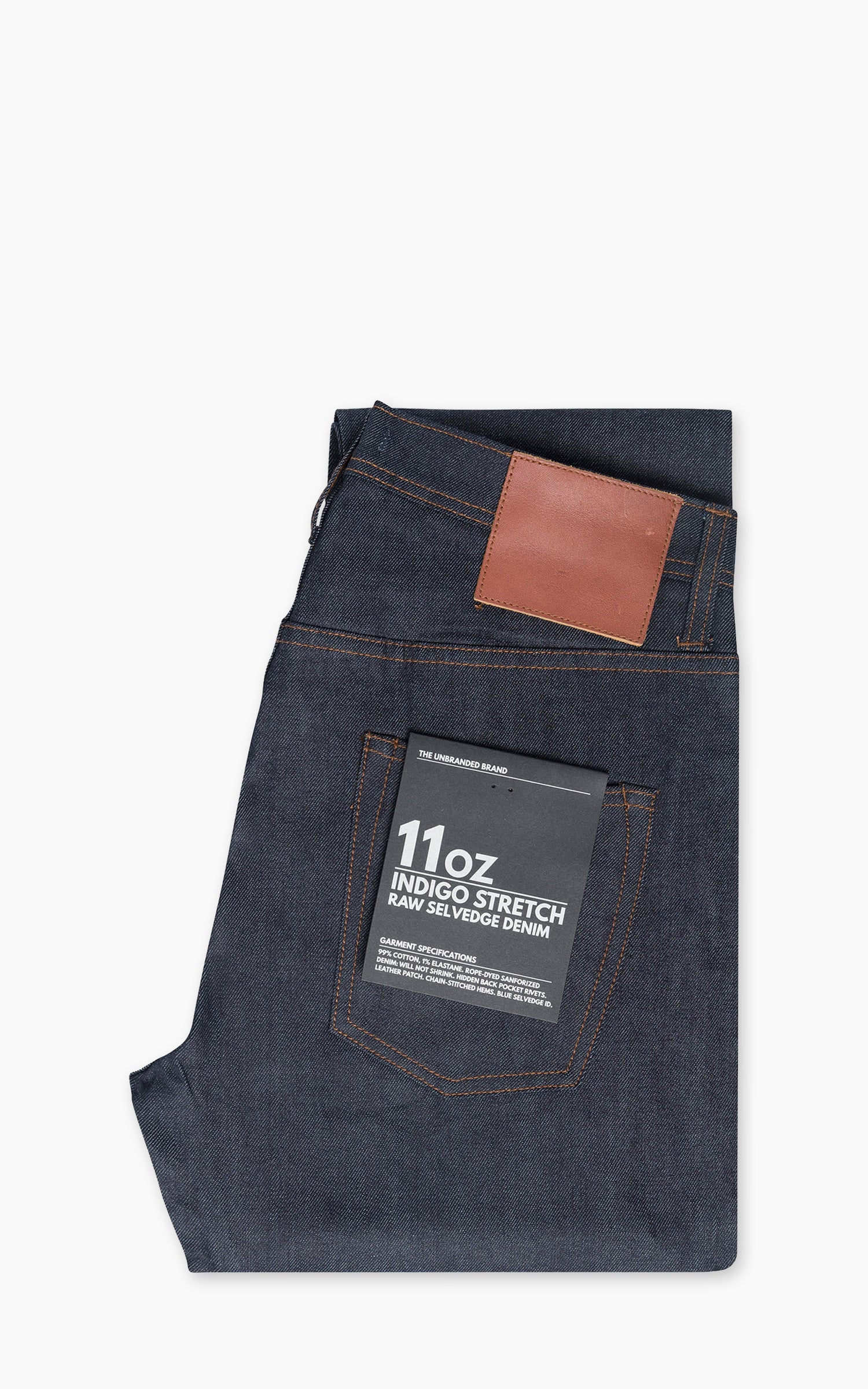 The Unbranded Brand UB622 Relaxed Tapered Fit Stretch Selvedge Indigo 11oz
