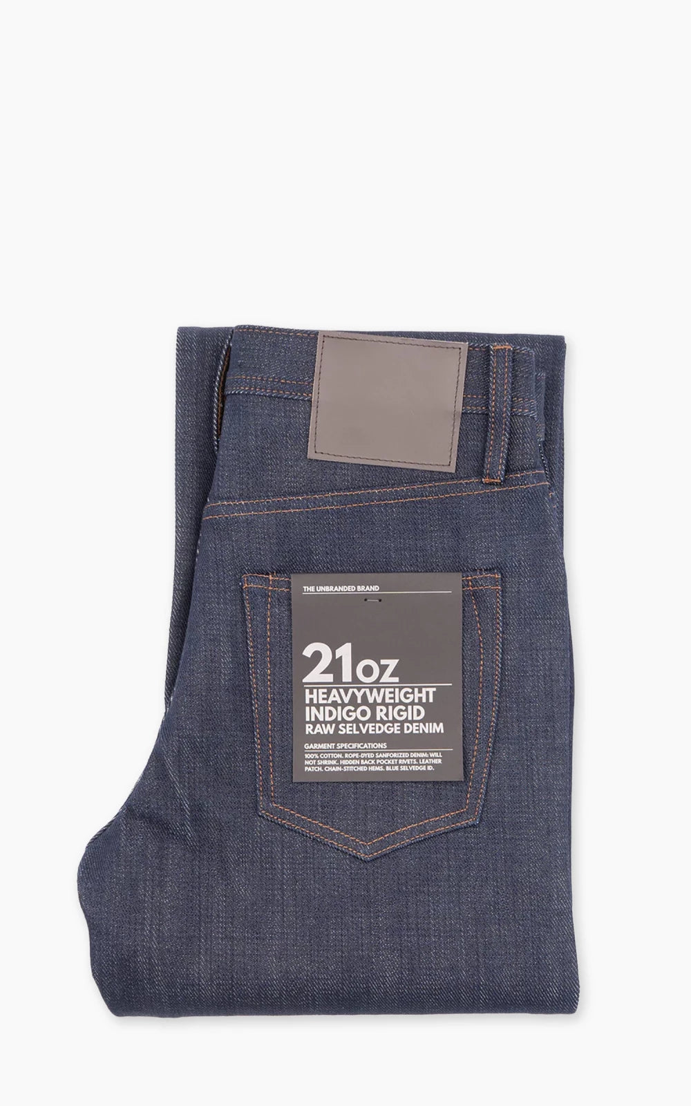 The Unbranded Brand UB721 Wide Fit Heavyweight Selvedge Indigo 21oz
