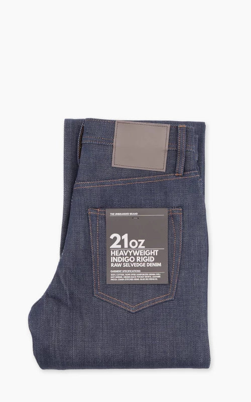 The Unbranded Brand UB721 Wide Fit Heavyweight Selvedge Indigo 21oz