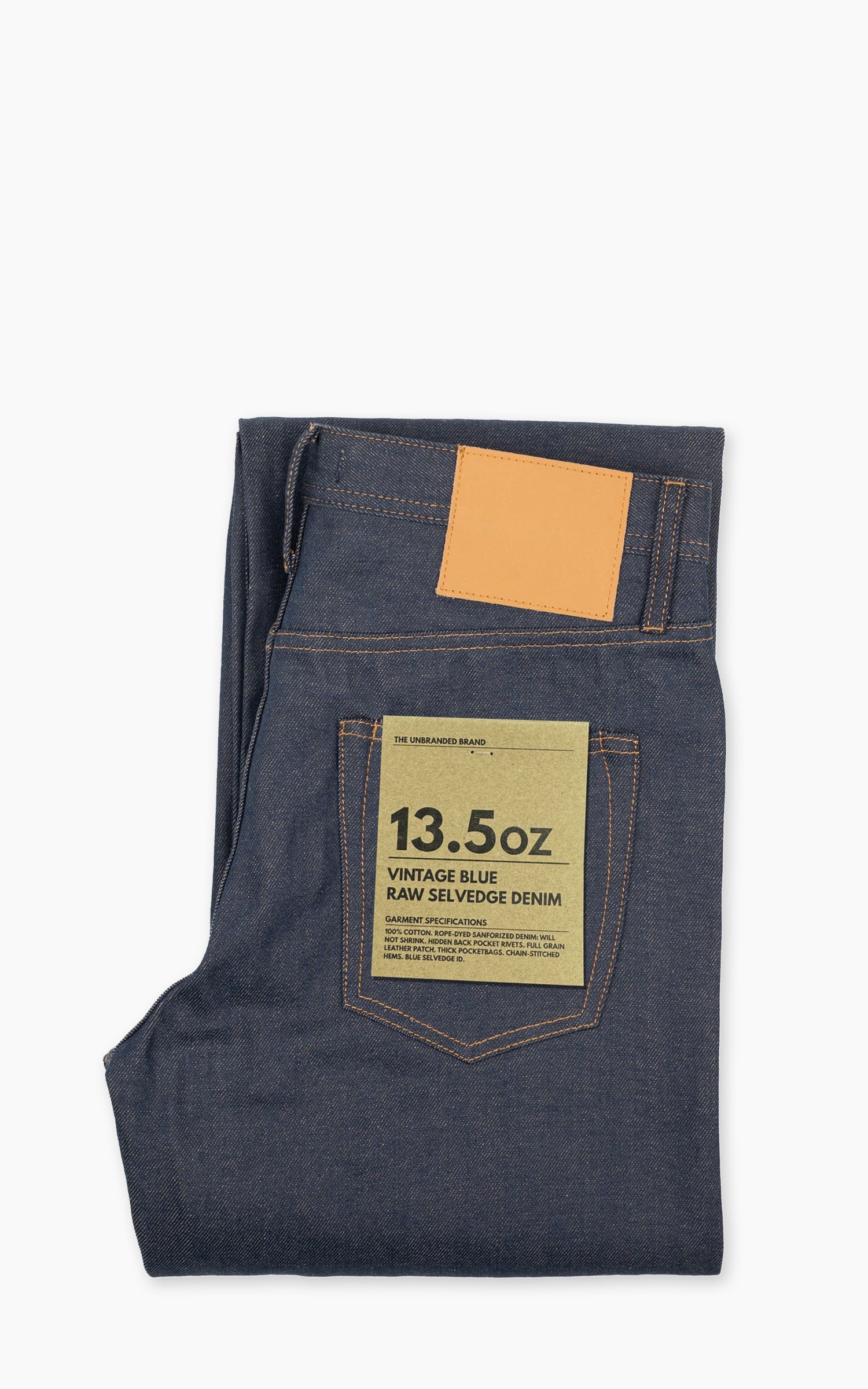 The Unbranded Brand UB754 Wide Fit Vintage Blue Selvedge 13.5oz