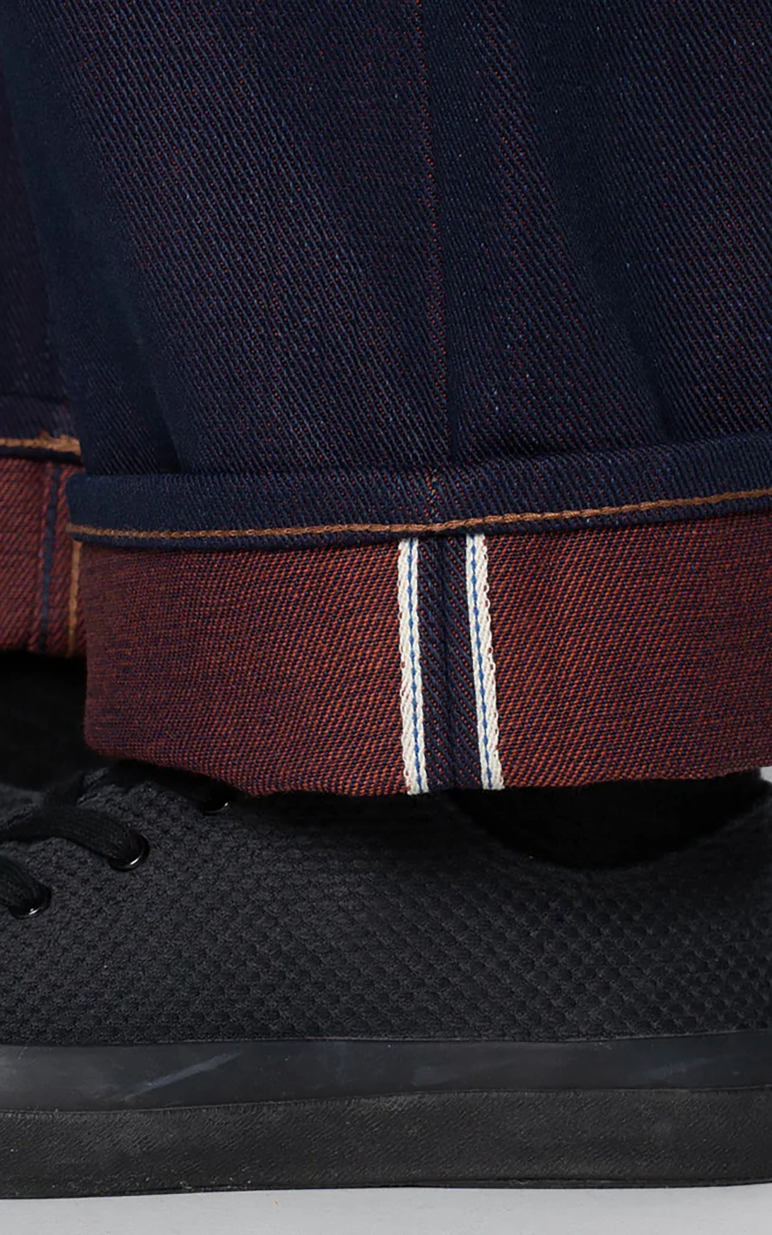 UB791 Wide Fit Heavyweight Indigo Warp/Red Weft Raw Selvedge Indigo 21oz
