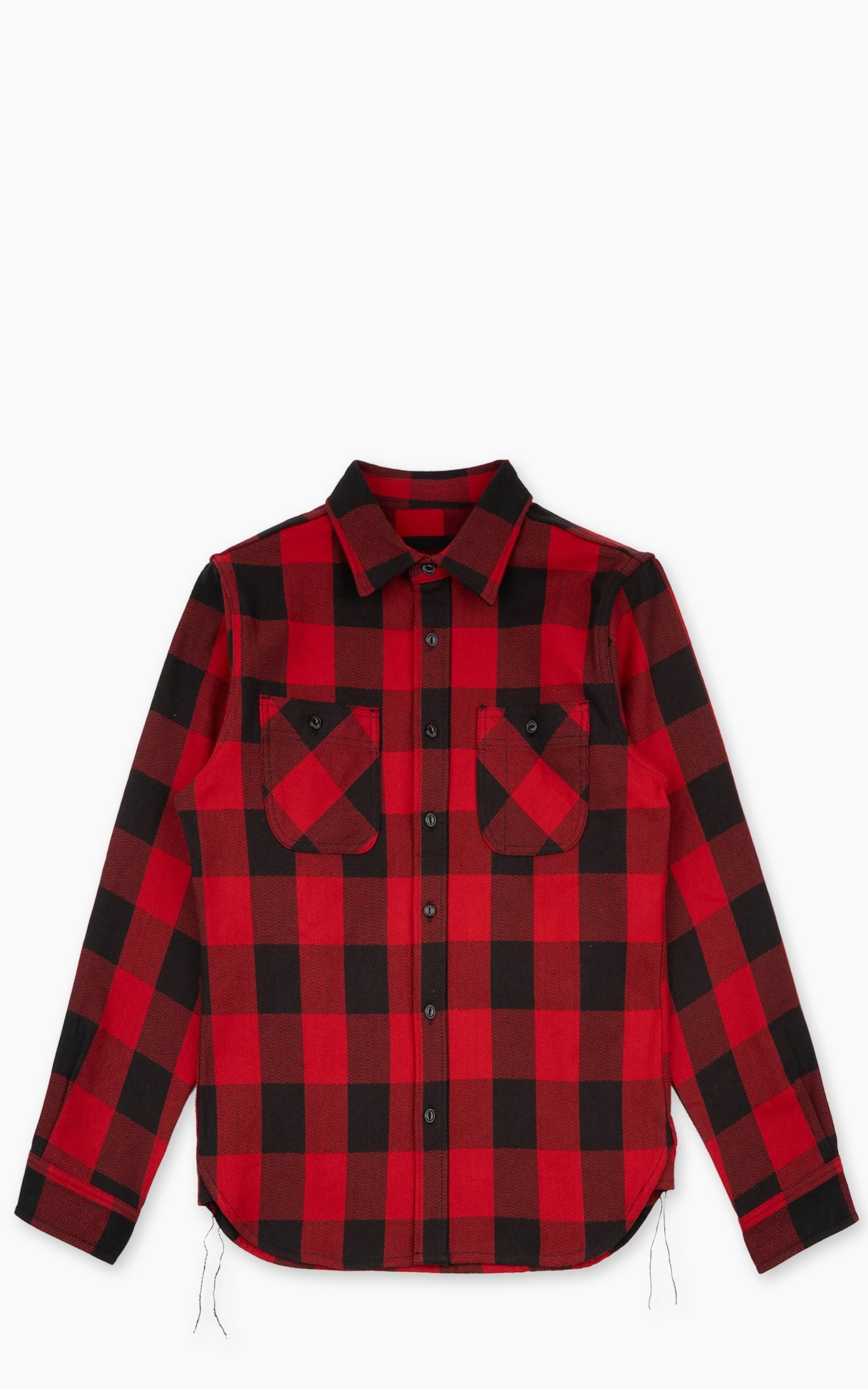 Auralee Wool Fulling Flannel Shirt Top Dark Brown