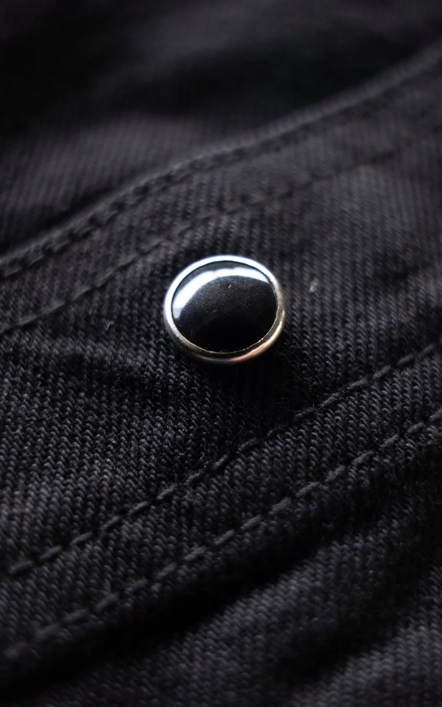 The Unbranded Brand UBS433 Work Shirt Solid Black Selvedge 12oz