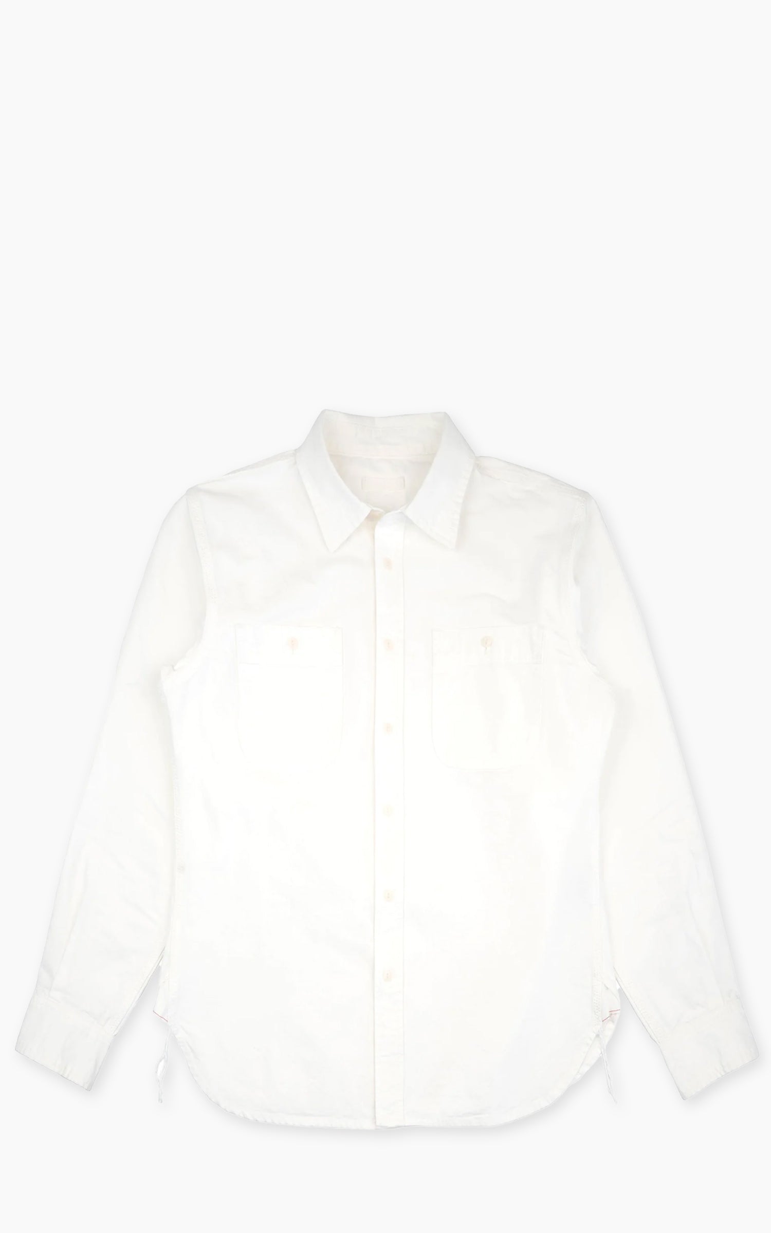 The Unbranded Brand UBS434 Work Shirt Oxford Selvedge White 9oz