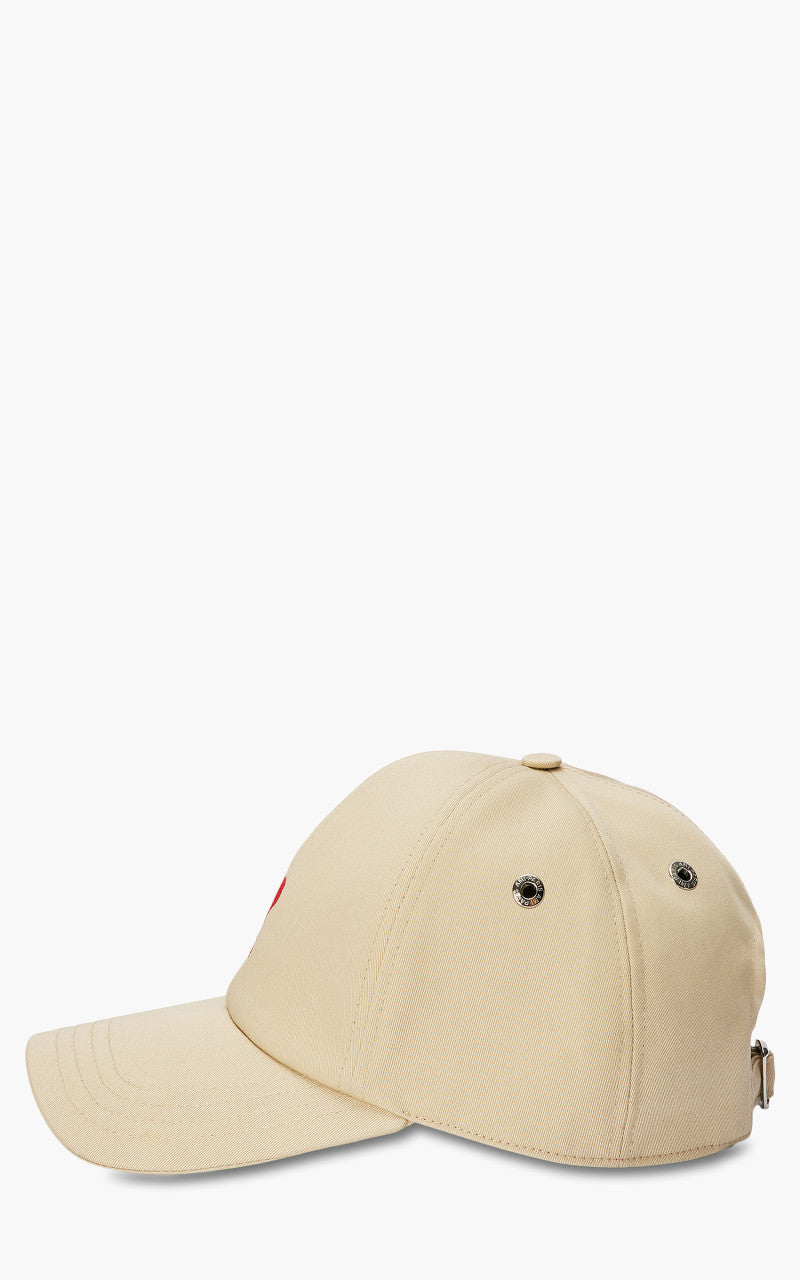 AMI Paris Red ADC Embroidery Cap Vanilla