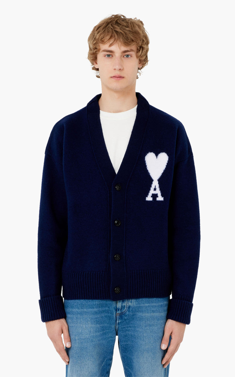 AMI Paris ADC Cardigan Nautic Blue/White