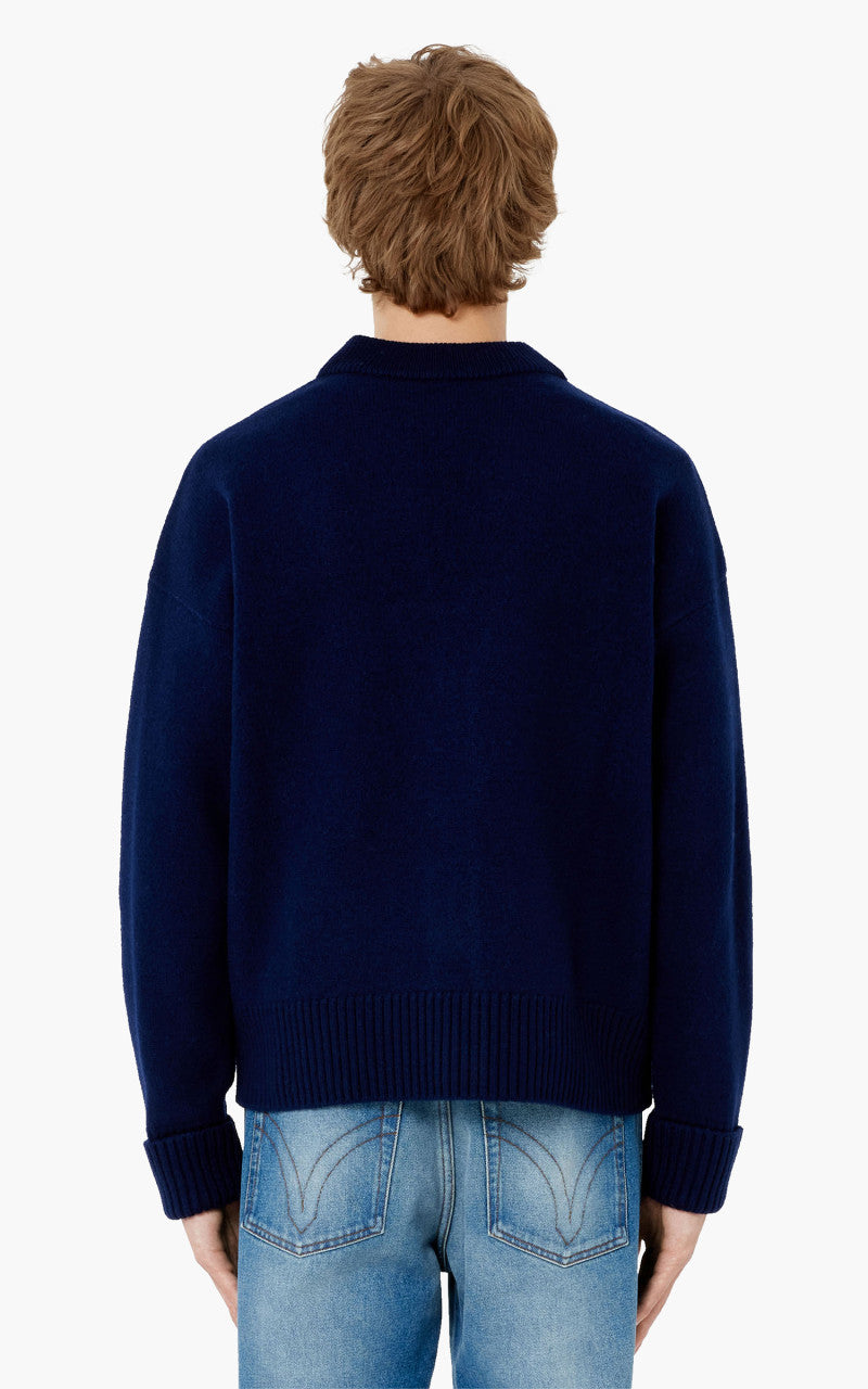 AMI Paris ADC Cardigan Nautic Blue/White