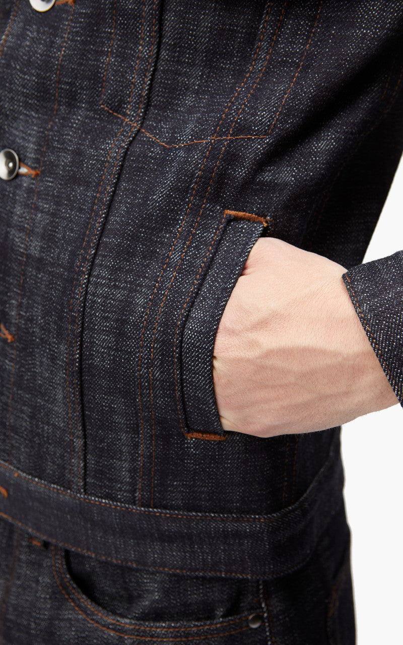 The Unbranded Brand UB970 Denim Jacket Heavyweight Big Slub Selvedge Denim 22oz