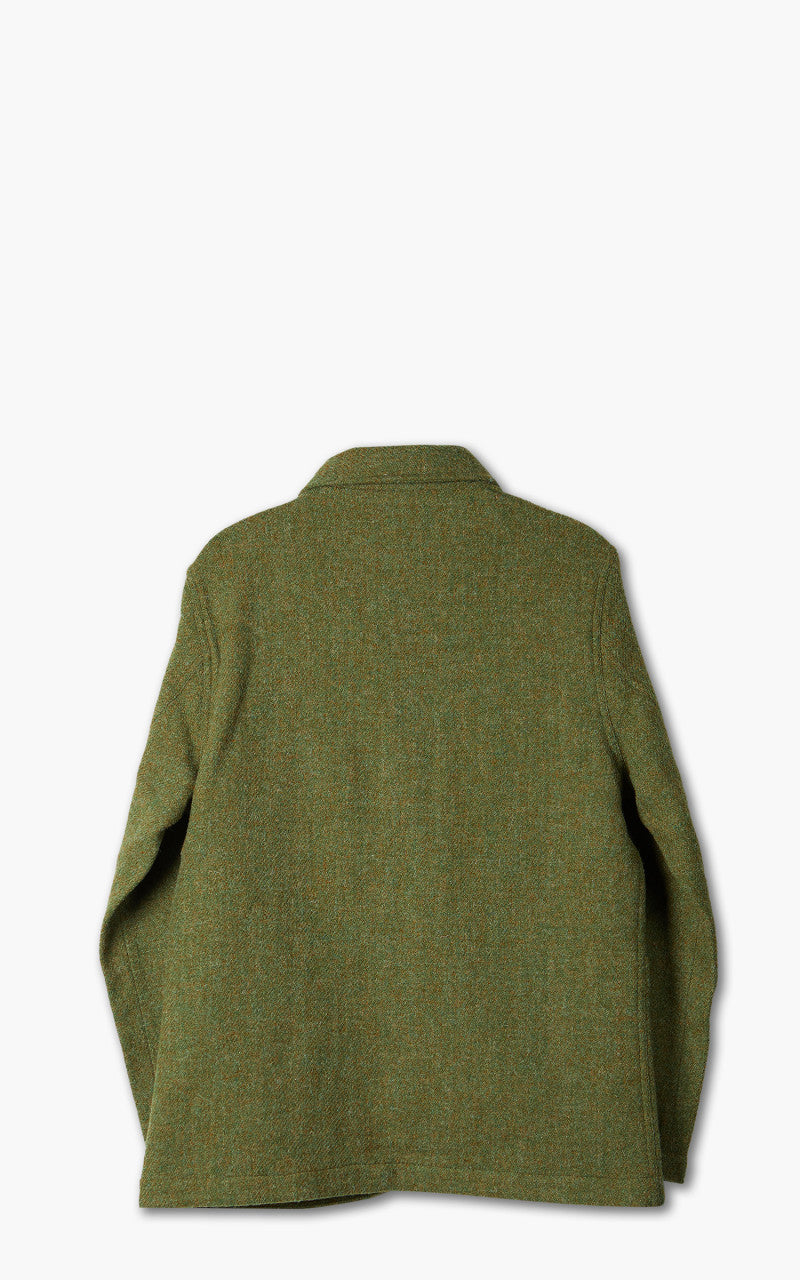 Universal Works Bakers Jacket Harris Tweed Olive