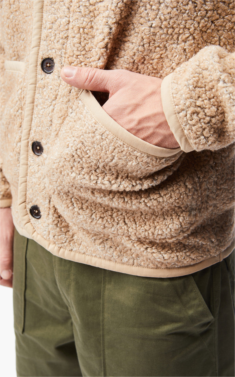 Universal Works Lancaster Jacket Shakespeare Fleece Stone