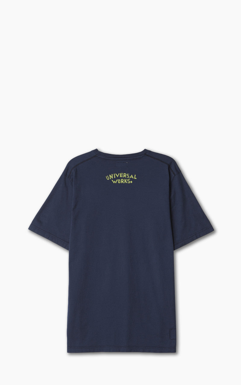 Universal Works Print Tee Organic Jersey Navy