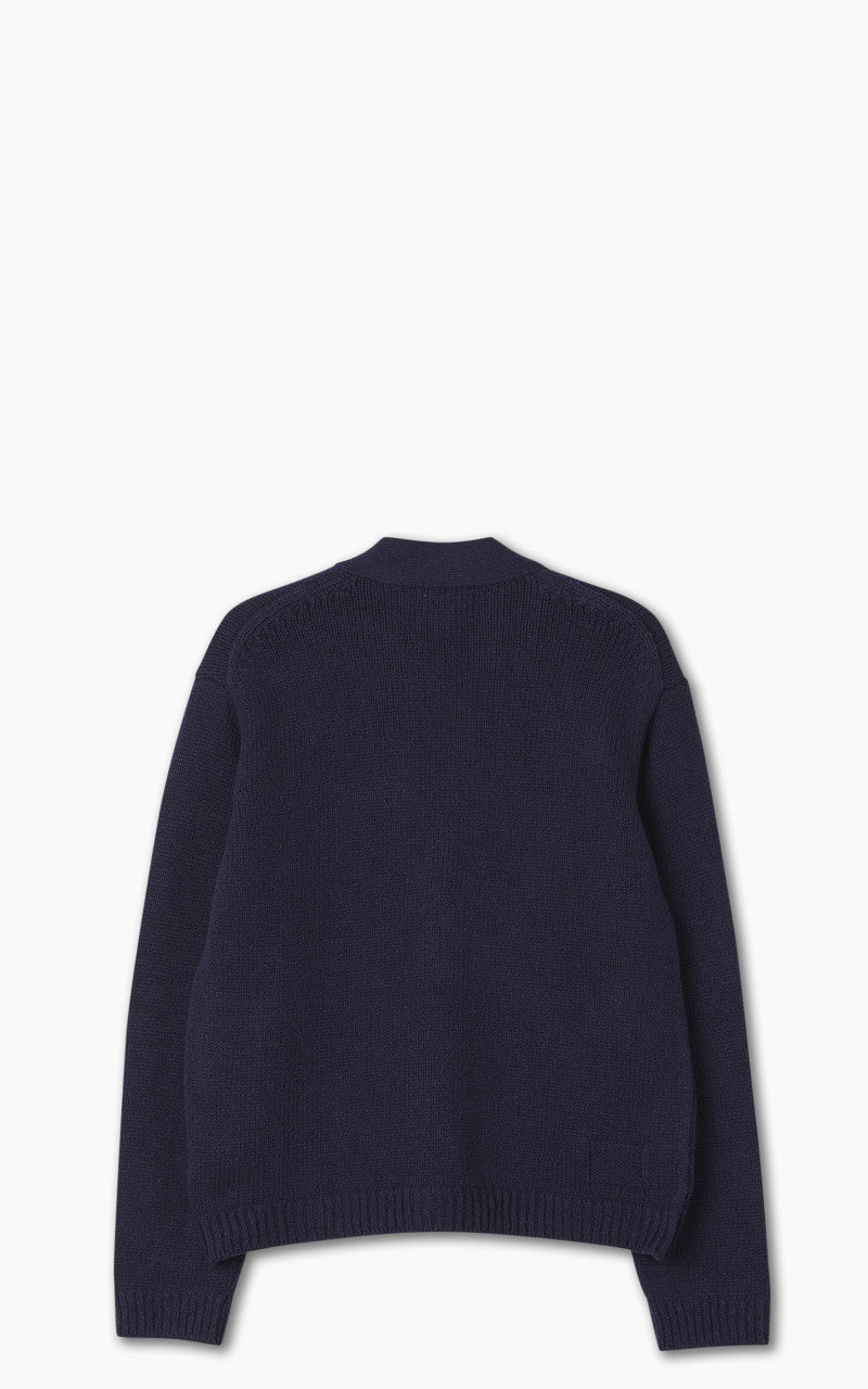 Universal Works Langdale Cardigan Eco Wool Navy