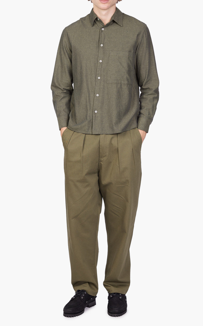 Universal Works Square Pocket Shirt Olive
