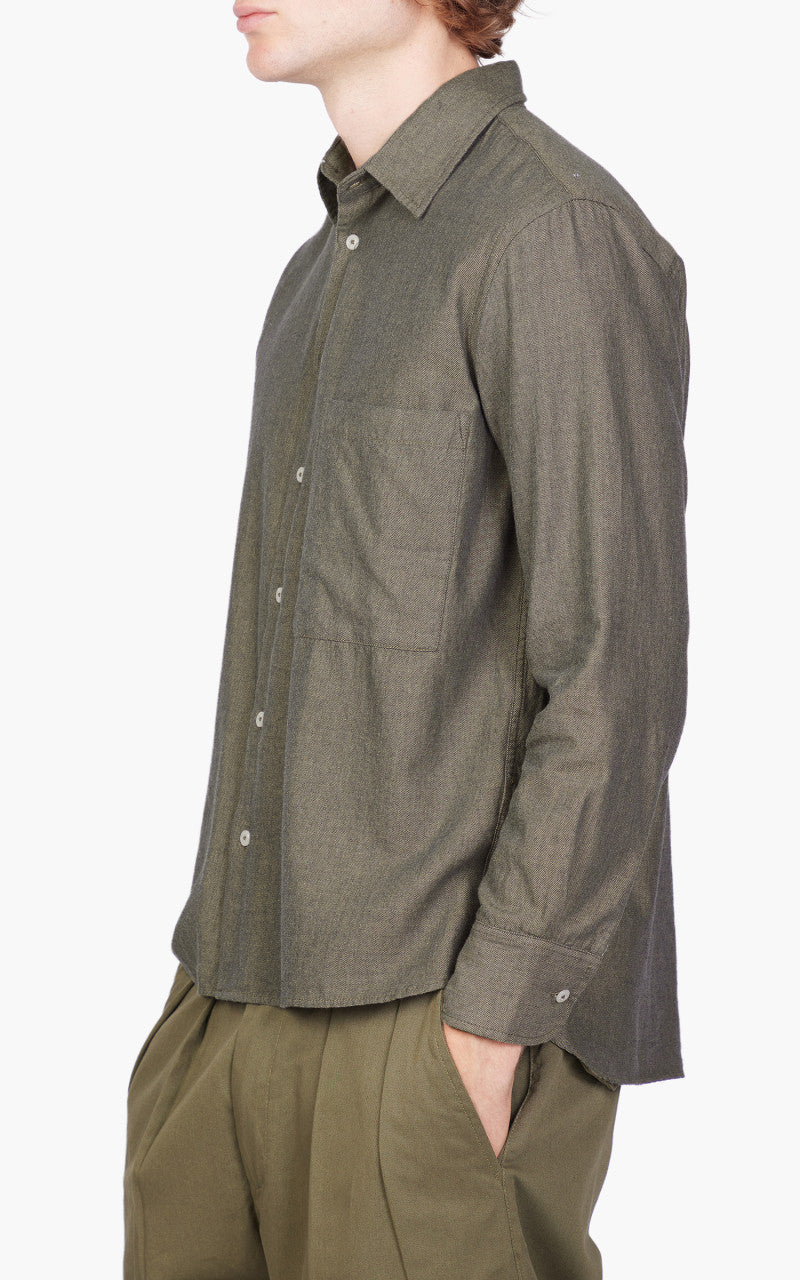 Universal Works Square Pocket Shirt Olive