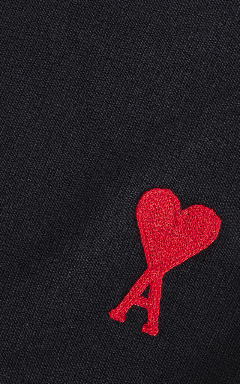 AMI Paris Tonal Ami De Coeur Short Black/Red