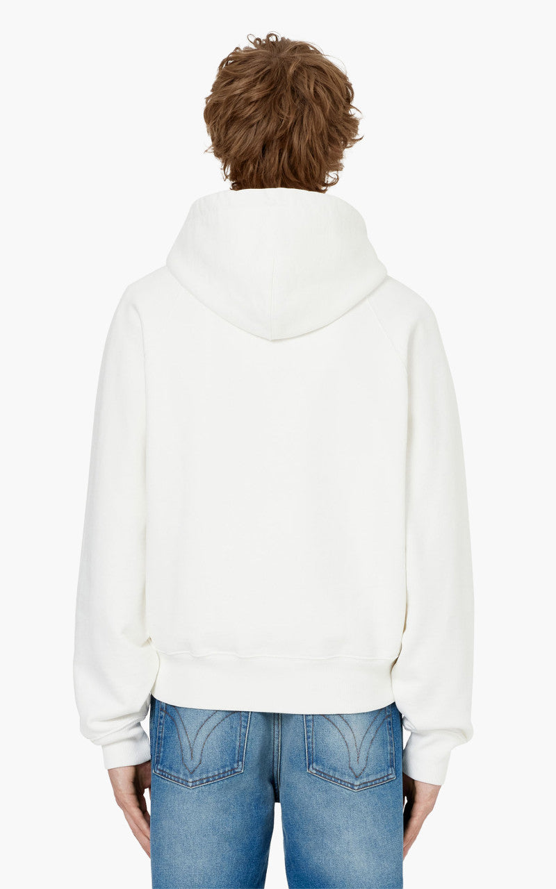 AMI Paris Tonal Zipped ADC Hoodie Natural White/Red