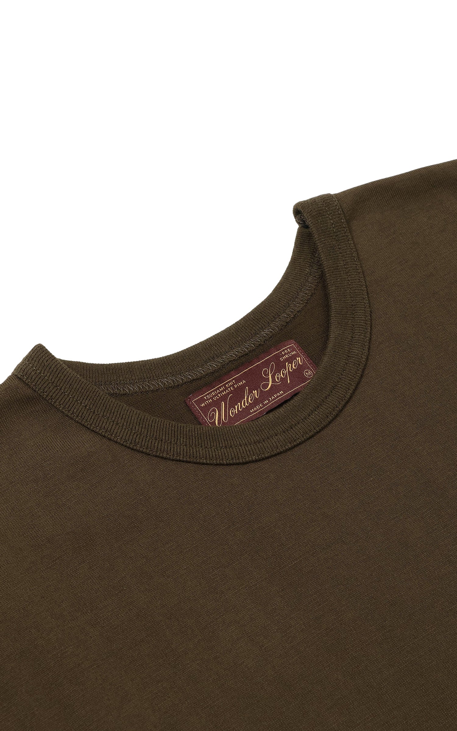 Wonder Looper Ultimate Pima Tsuriami T-Shirt Khaki
