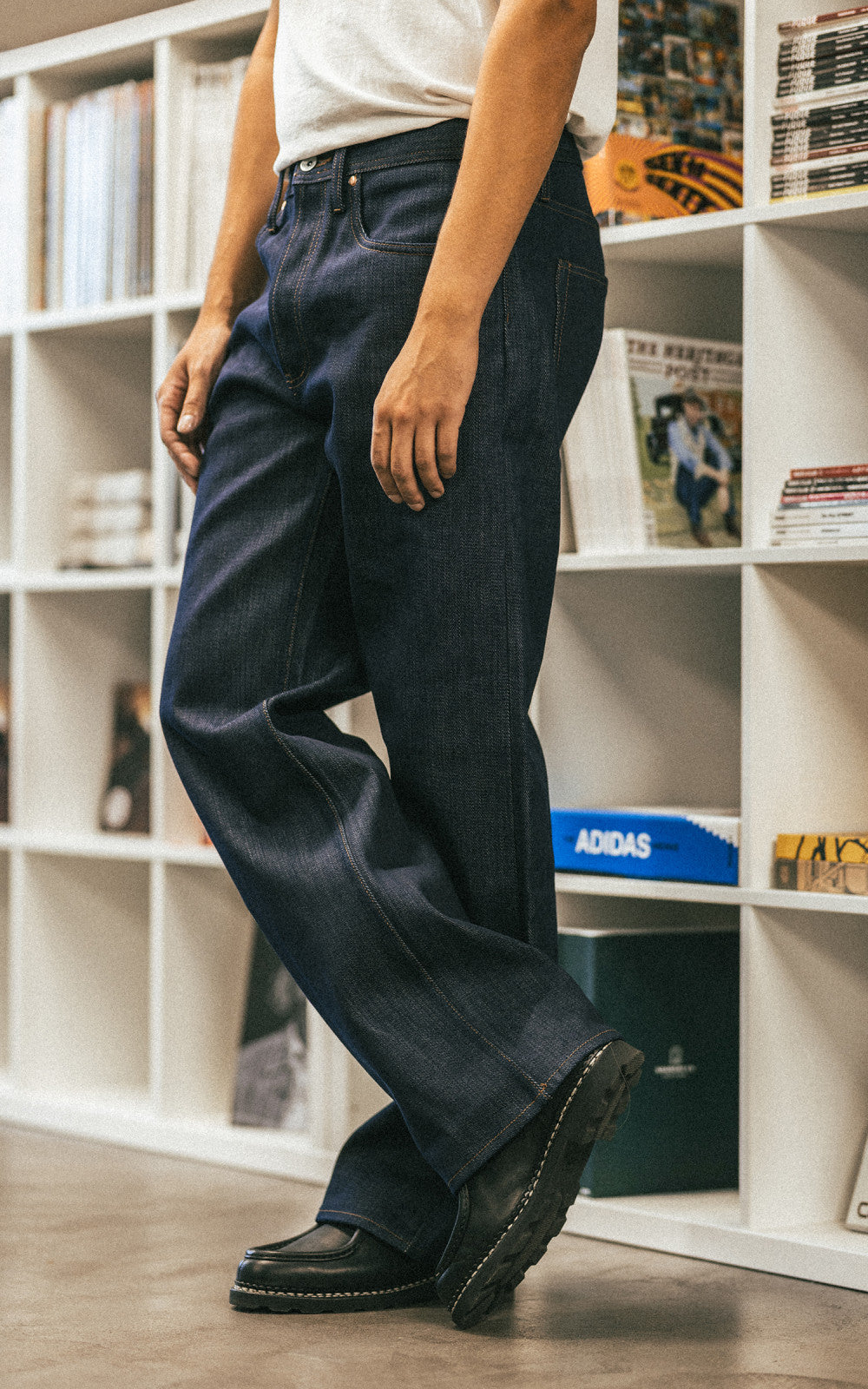 The Unbranded Brand UB721 Wide Fit Heavyweight Selvedge Indigo 21oz
