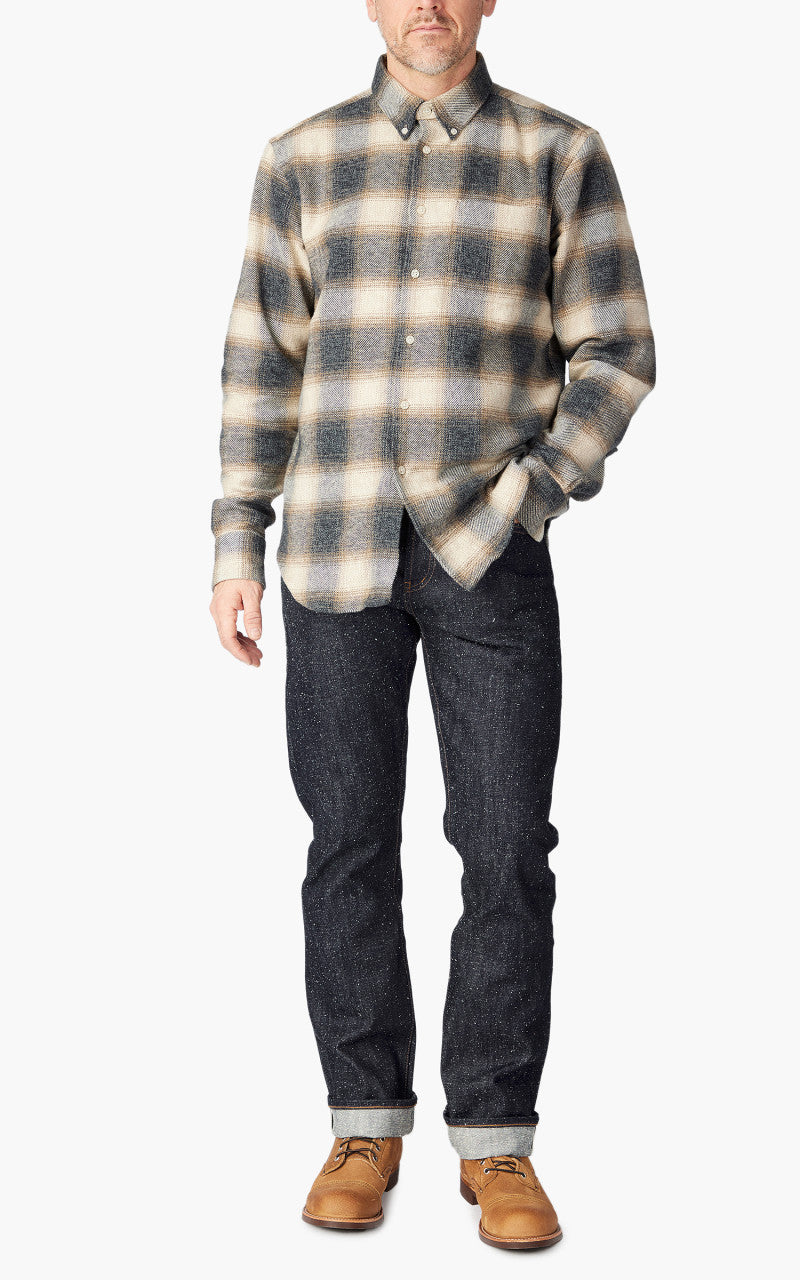 The Unbranded Brand UB343 Straight Fit Heavyweight Neppy Selvedge 18oz