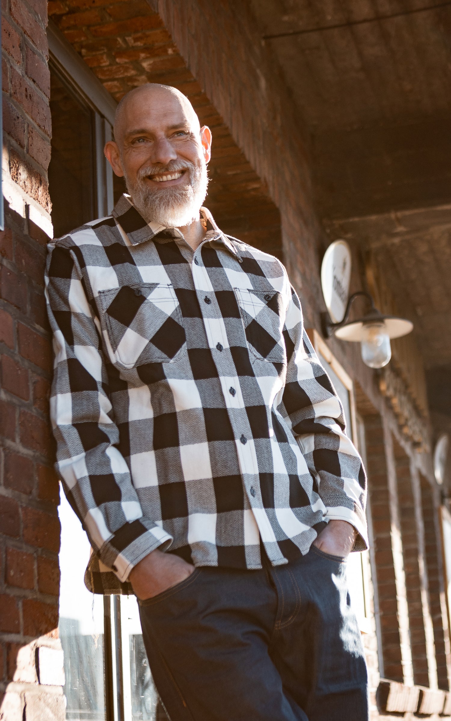 The Unbranded Brand UBS431 Work Shirt Ultra Heavyweight Flannel Ecru