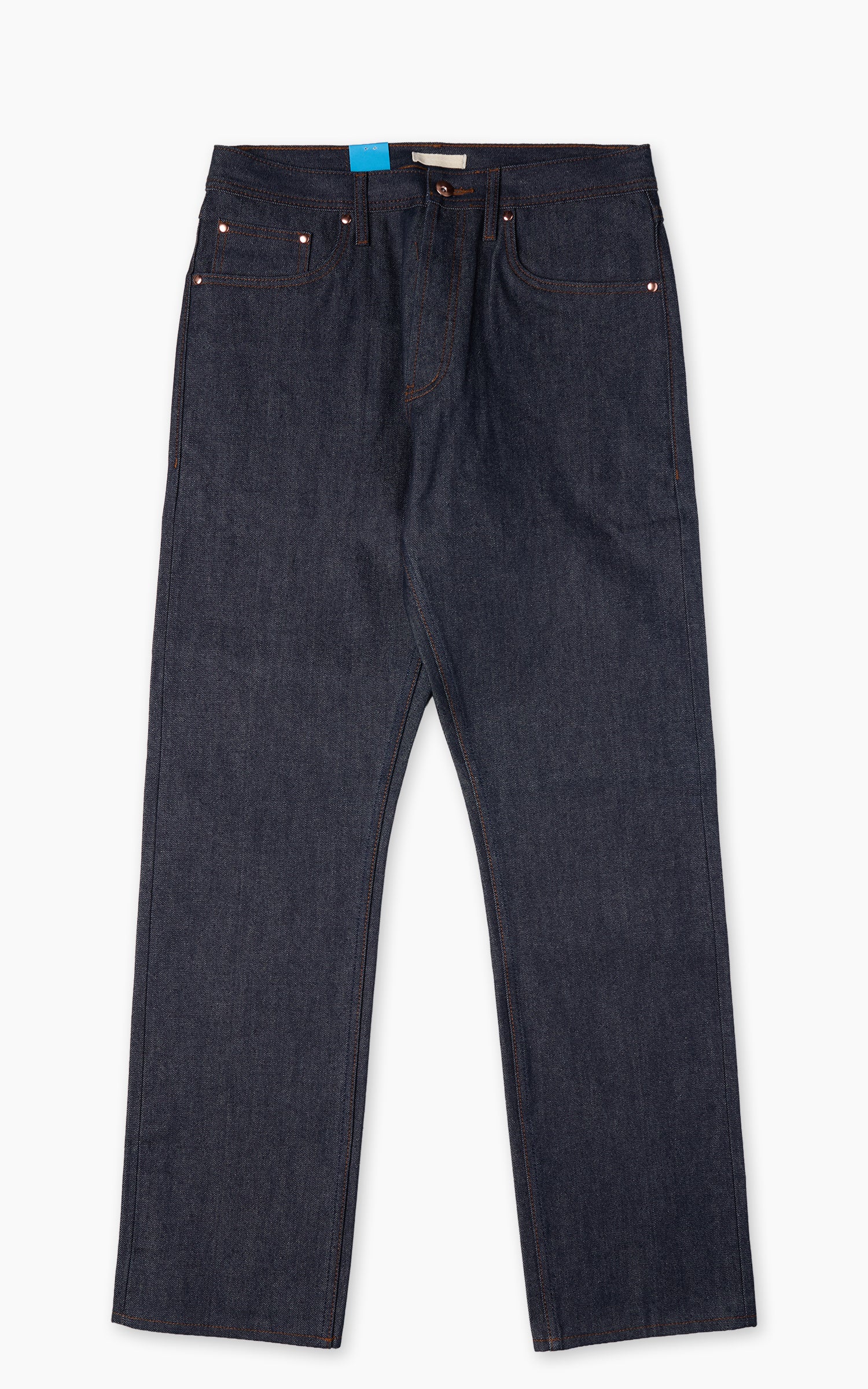 The Unbranded Brand UB801 Relaxed Straight Fit Selvedge Indigo 14.5oz