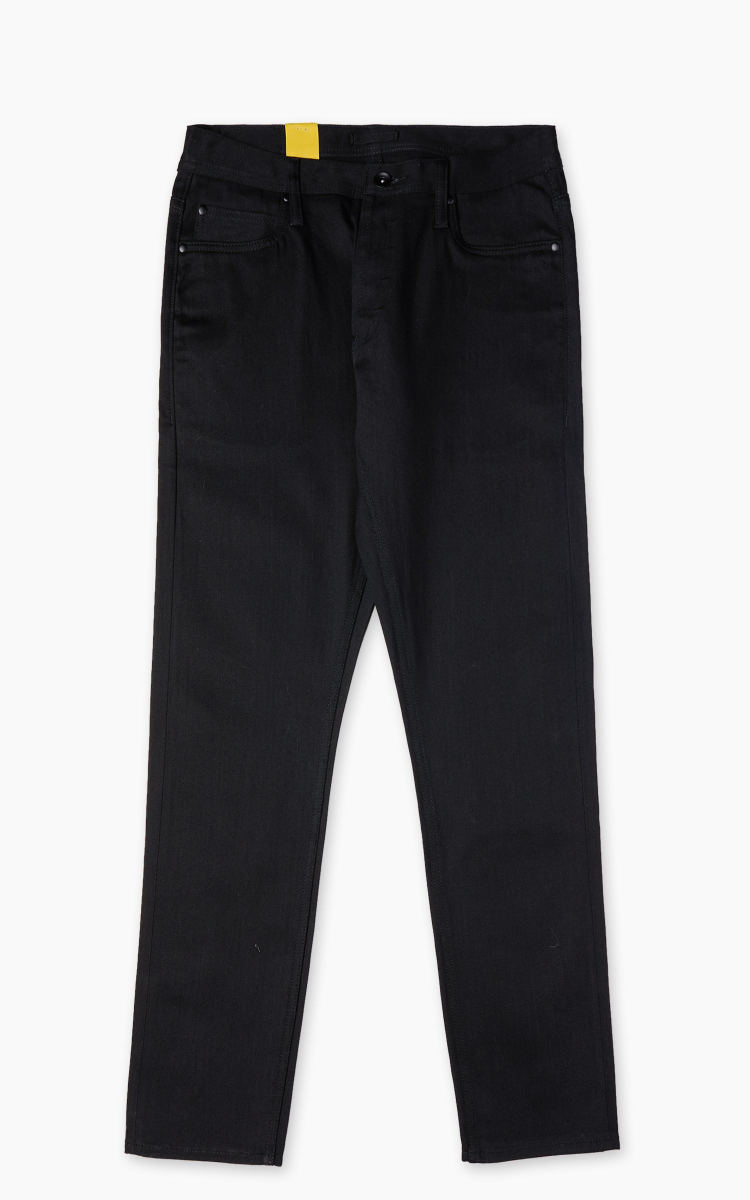 The Unbranded Brand UB444 Tight Fit Solid Black Stretch Selvedge Denim 11oz