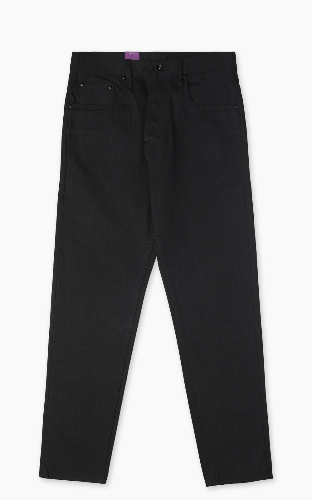 The Unbranded Brand UB648 Relax Tapered Fit Slubby Black Selvedge 14.5oz