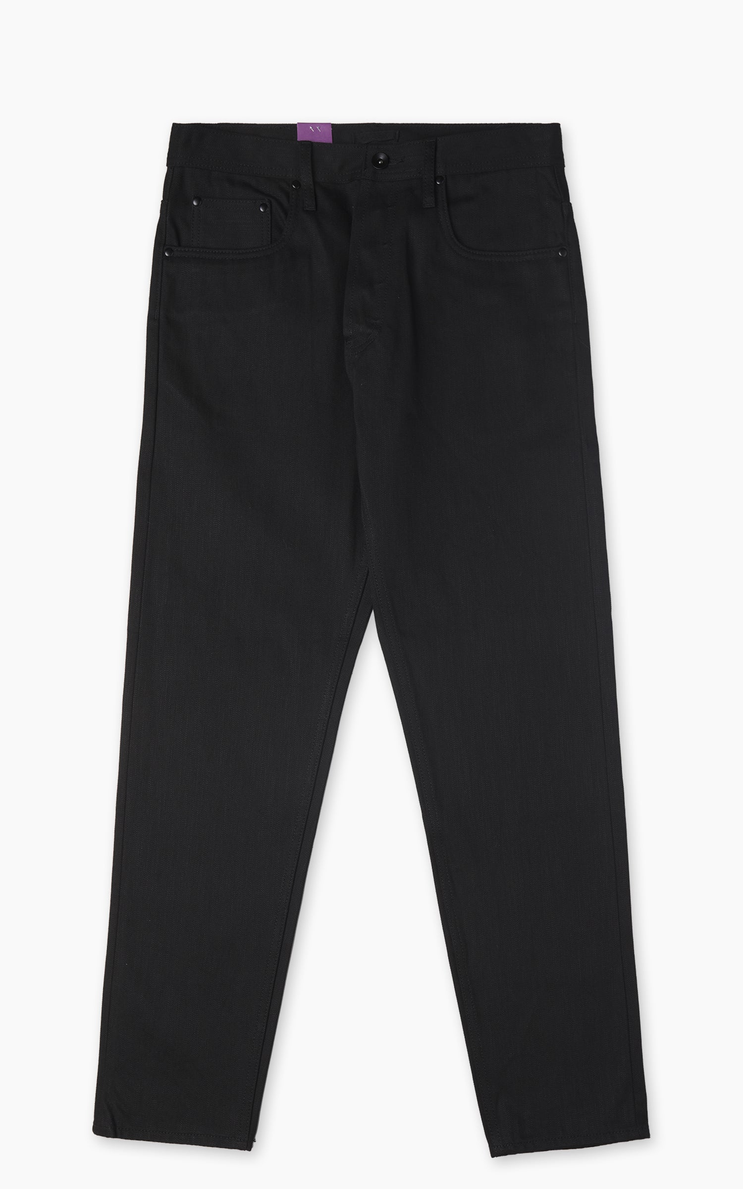 The Unbranded Brand UB648 Relax Tapered Fit Slubby Black Selvedge 14.5oz