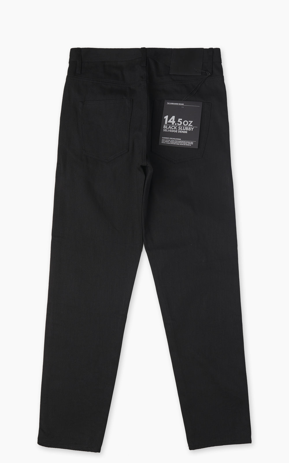 The Unbranded Brand UB648 Relax Tapered Fit Slubby Black Selvedge 14.5oz
