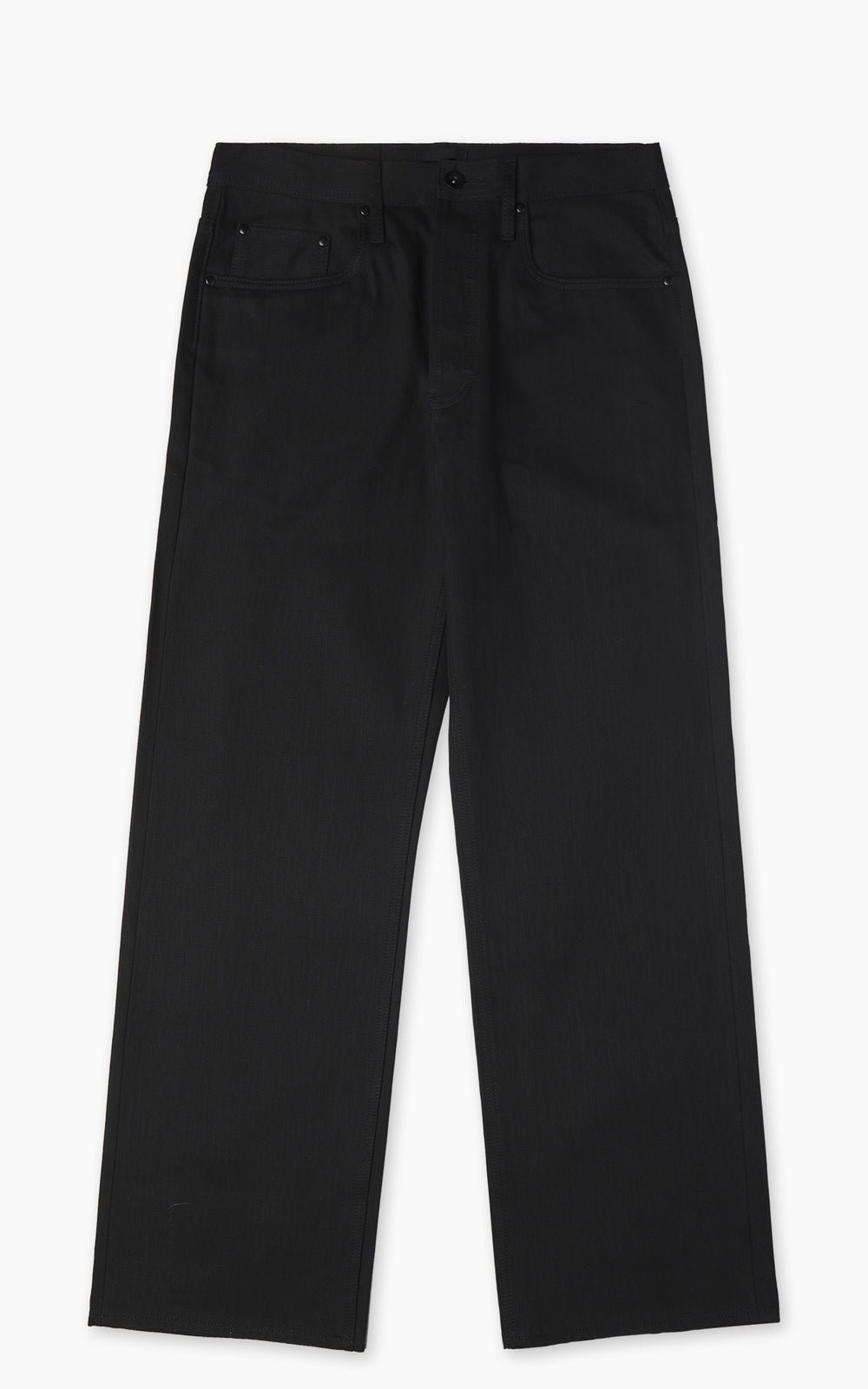 The Unbranded Brand UB748 Wide Fit Slubby Black Selvedge 14.5oz