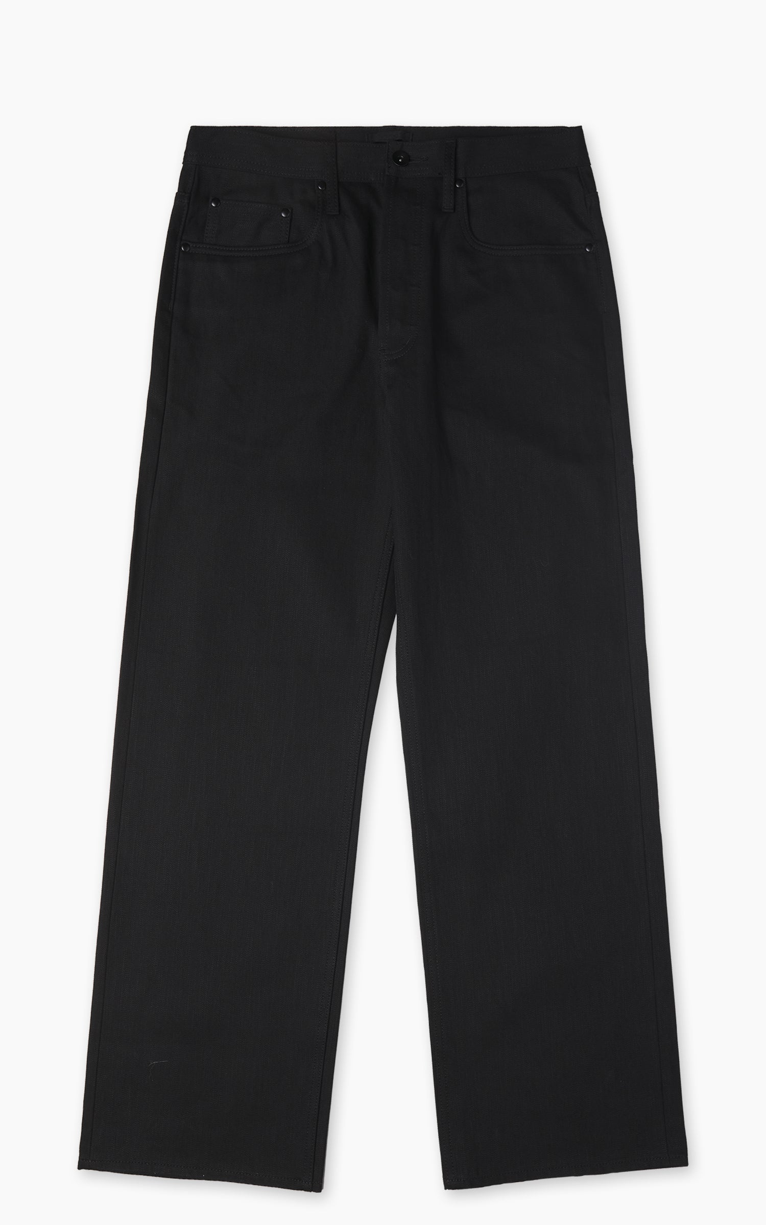 The Unbranded Brand UB748 Wide Fit Slubby Black Selvedge 14.5oz
