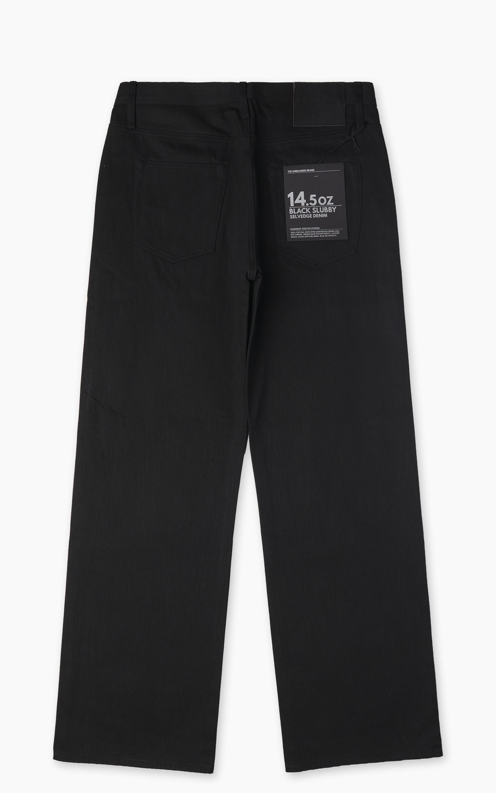 The Unbranded Brand UB748 Wide Fit Slubby Black Selvedge 14.5oz