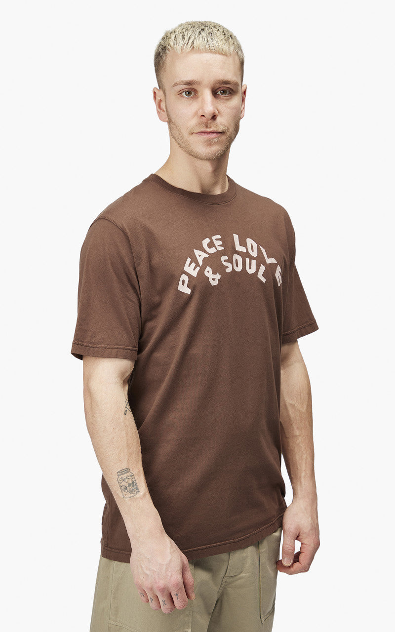 Universal Works Print Tee Organic Jersey Brown