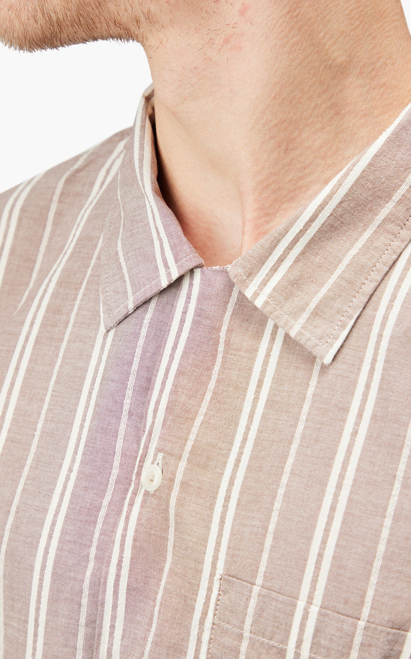 Universal Works Camp Shirt Nisi Cotton Brown