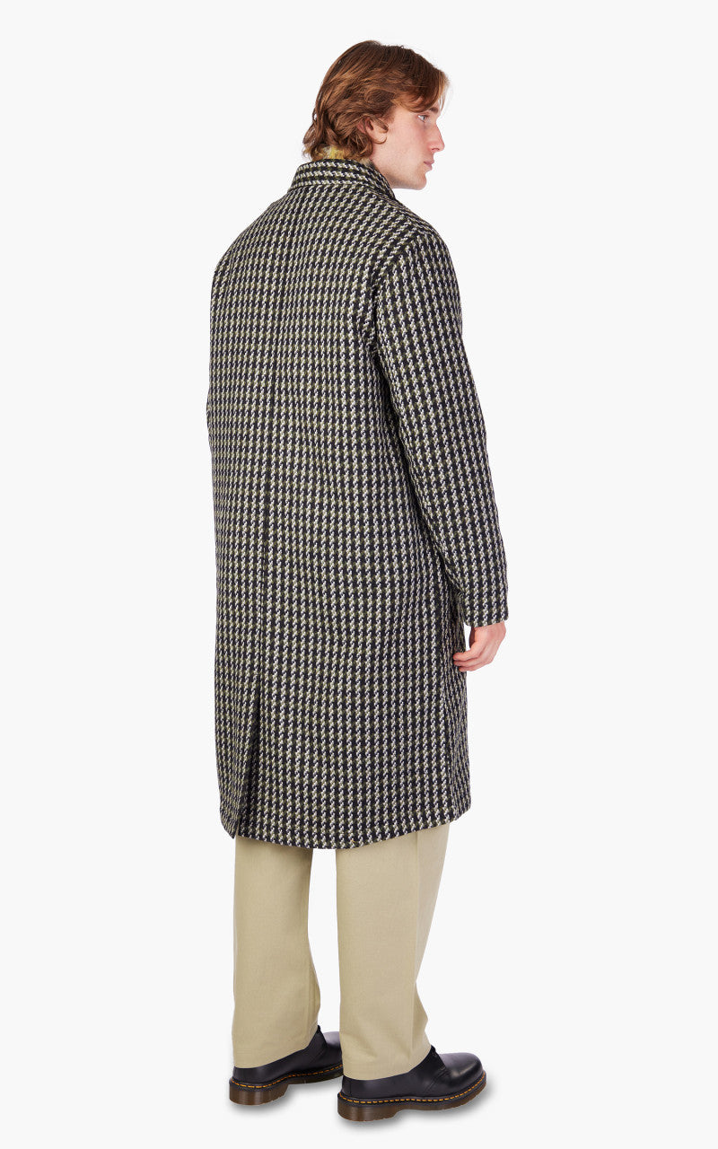 Universal Works Long Swing Overcoat Cortina Tweed Olive