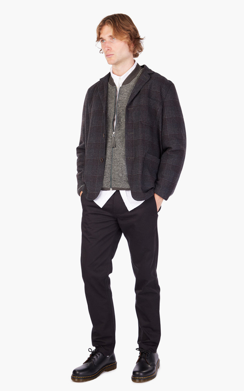 Universal Works Three Button Jacket Reuse Wool Mix Charcoal