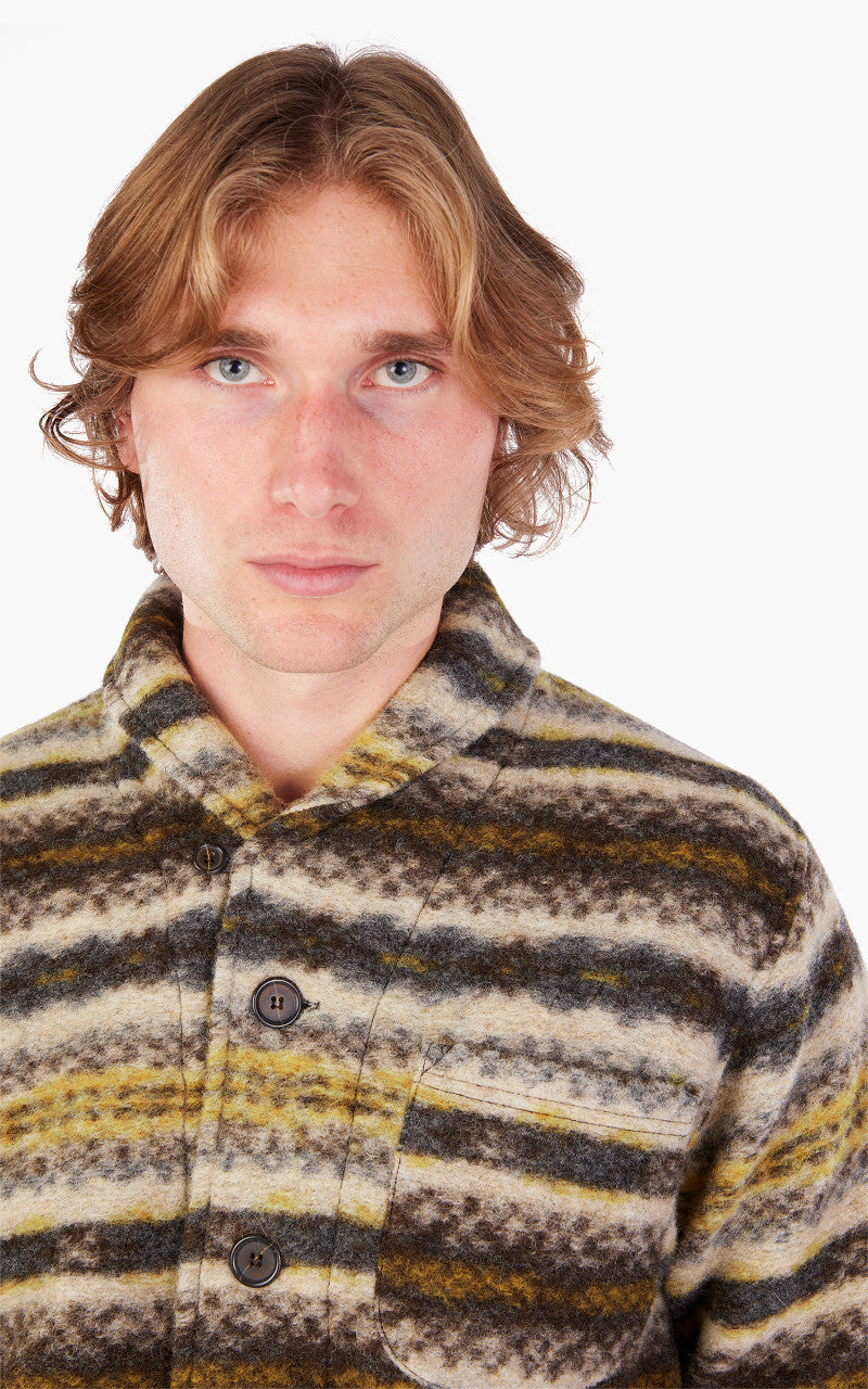 Universal Works New York Cardigan Wool Mix Fairisle