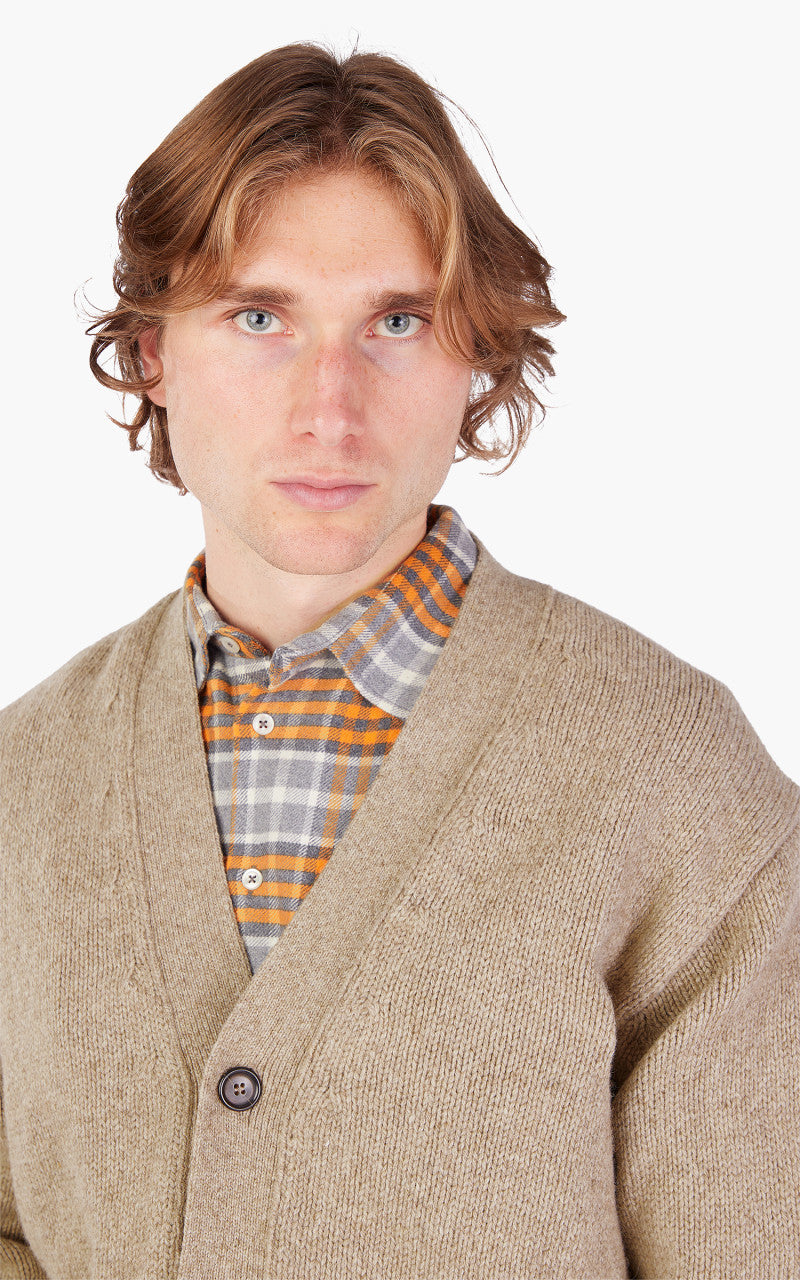 Universal Works Langdale Cardigan Eco Wool Oatmeal