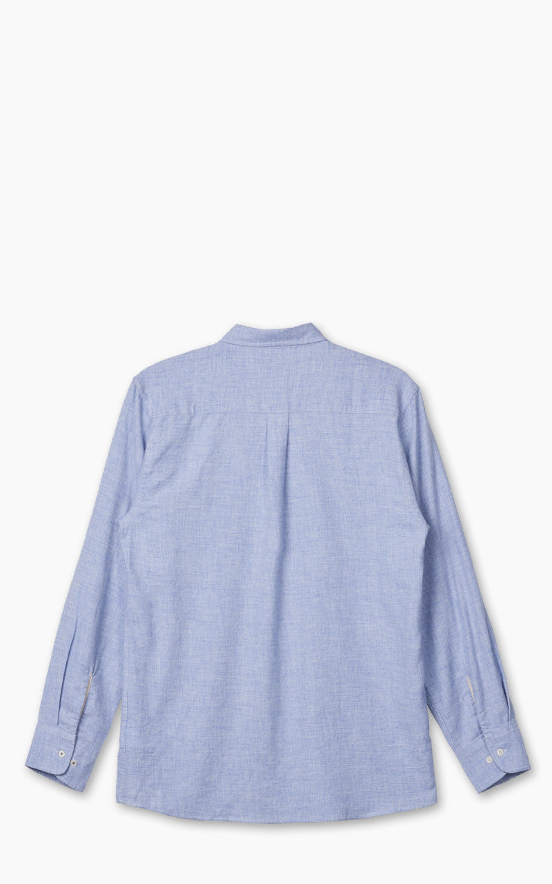 Universal Works Brushed Cotton Wool Daybrook Shirt Blue
