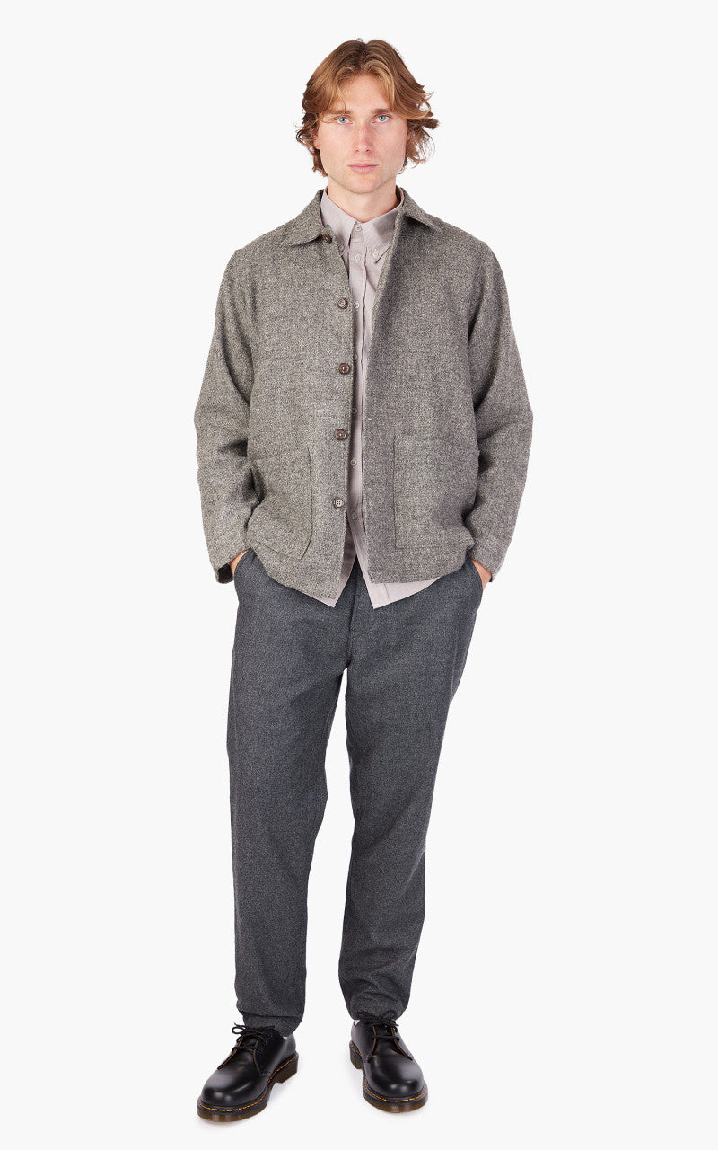 【美品】Universal Works ハリスツイードジャケット Mサイズ Universal Works Easy Over Jacket Harris Tweed Grey