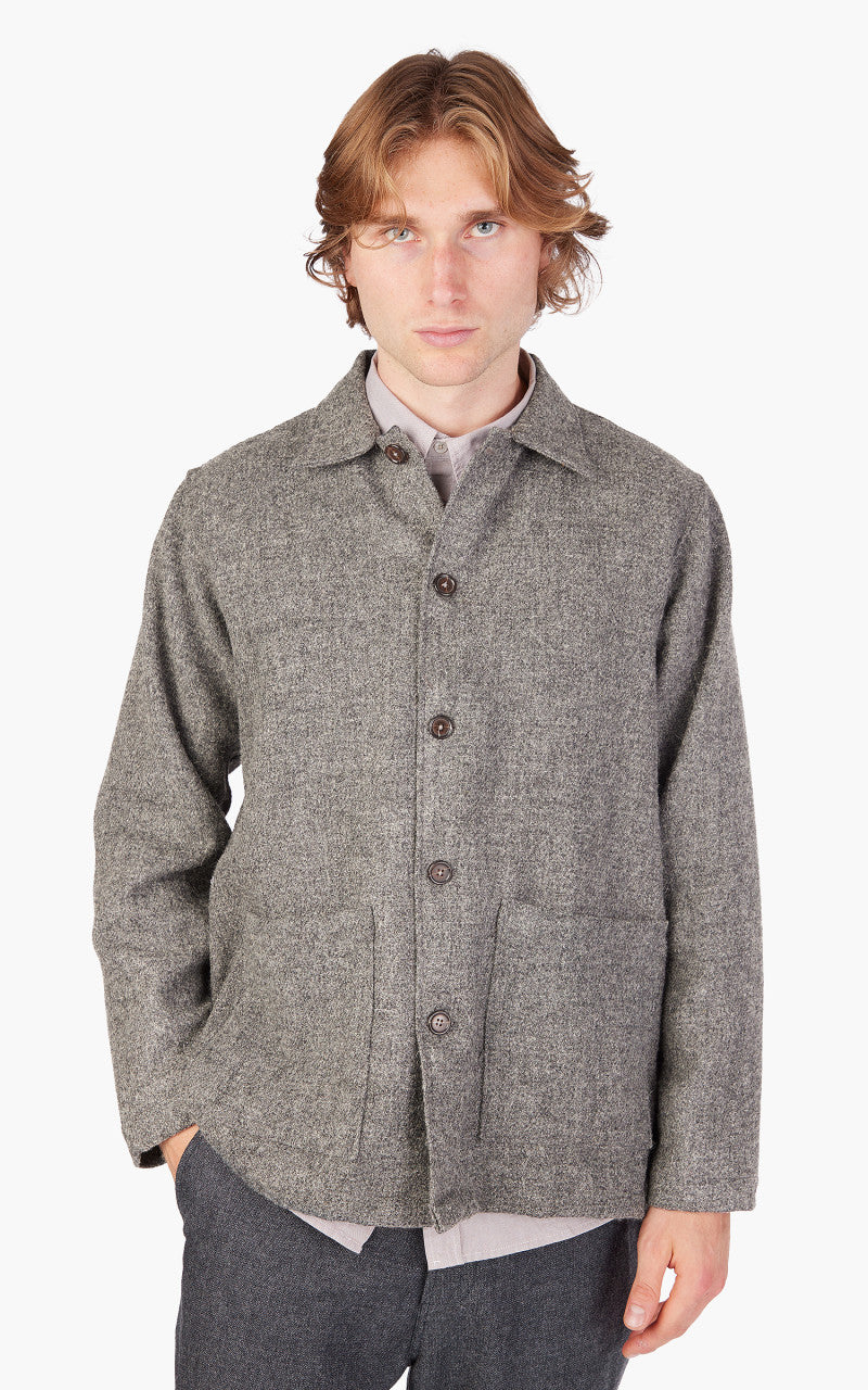 Universal Works Easy Over Jacket Harris Tweed Grey
