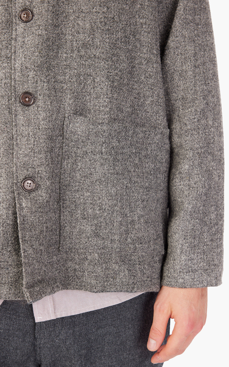 Universal Works Easy Over Jacket Harris Tweed Grey